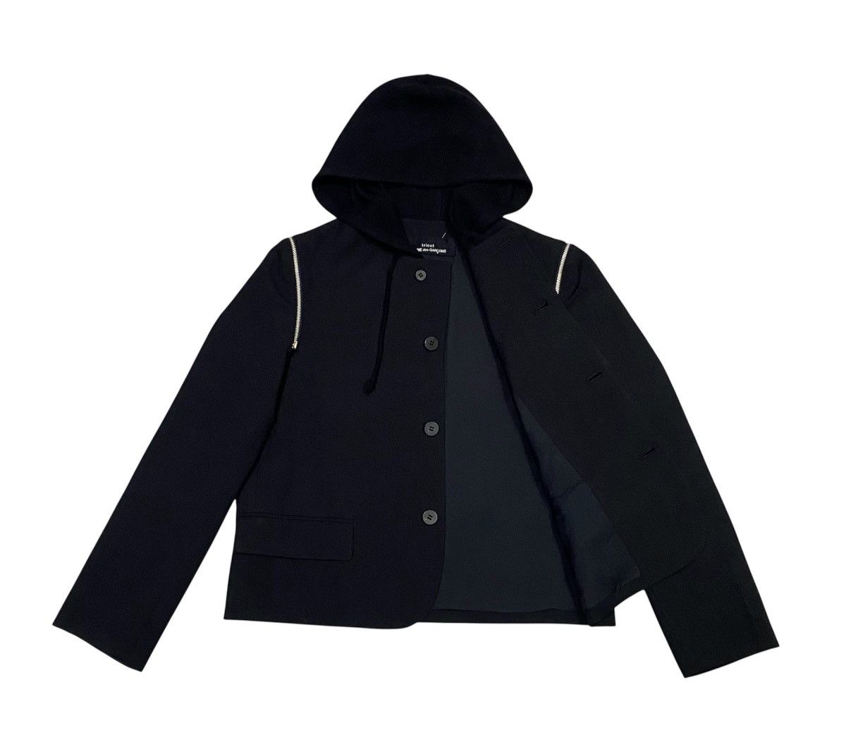 Tricot Comme des Garcons Tricot Comme Des Garcons AD1990 Modular Wool Hoodie Jacket Size M / US 6-8 / IT 42-44 - 7 Thumbnail