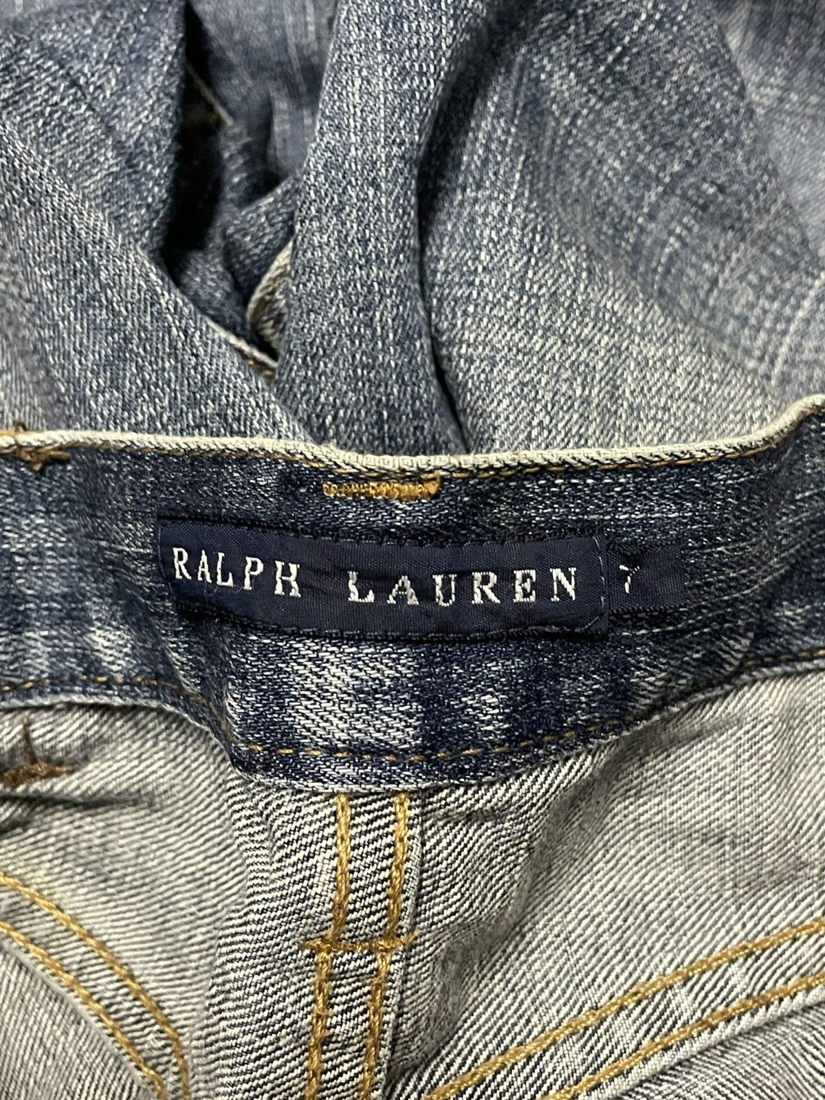 Designer × Polo Ralph Lauren × Vintage Vintage 90s Og Designer Ralph Lauren Flared Distressee Denim Size US 27 - 17 Thumbnail