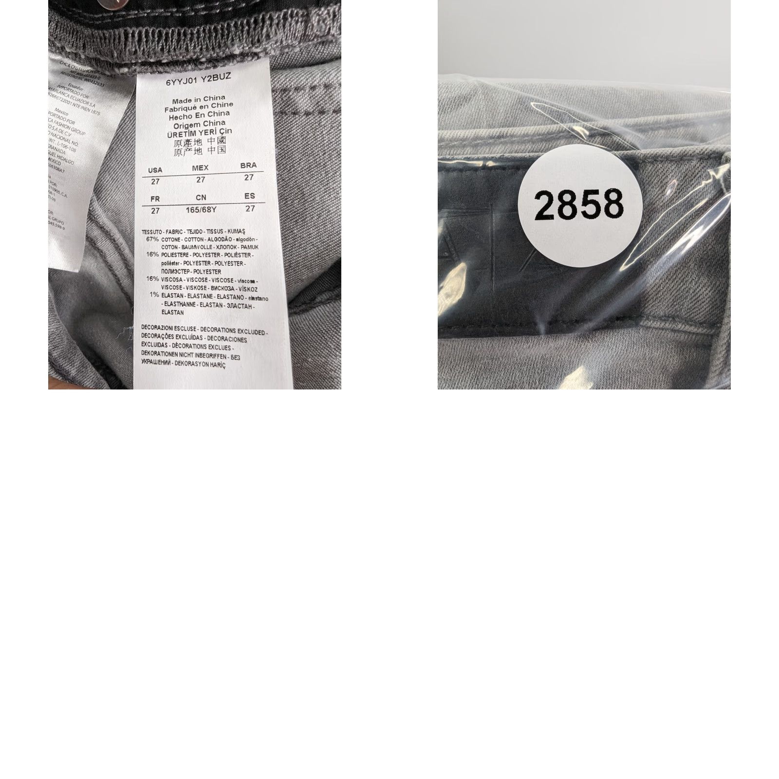 Armani Exchange Armani Exchange Jeans Womens Size 27 Regular Grey Skinny Denim Vintage No Size 27" / US 4 / IT 40 - 9 Thumbnail