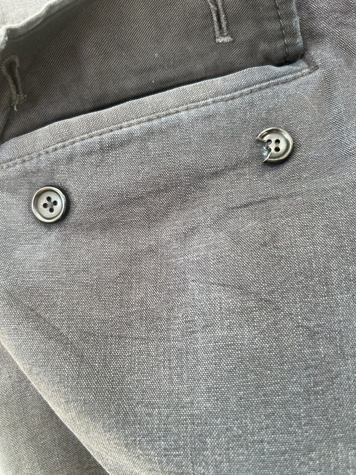 Comme des Garcons Homme Vintage 2005 CDGH AD2005 Distress Faded Waxed Chinos Pant Size US 30 / EU 46 - 20 Thumbnail