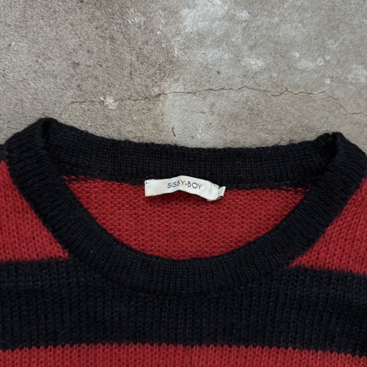 Japanese Brand Sissy Boy Mohair Striped Knit Kurt Cobain Sweater Red Size US L / EU 52-54 / 3 - 3 Thumbnail