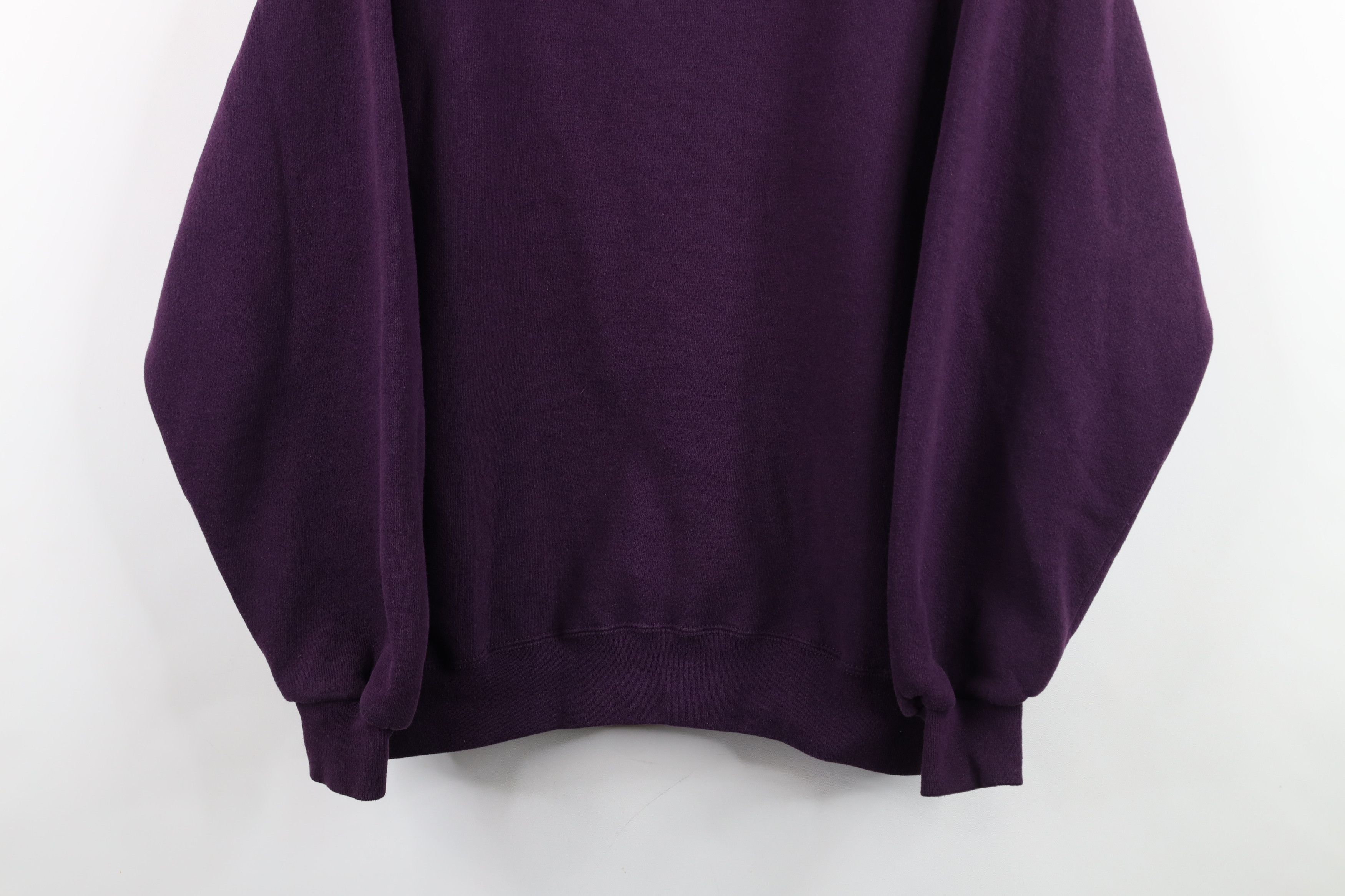 Vintage Vintage 90s Streetwear Crewneck Sweatshirt Eggplant USA Size US L / EU 52-54 / 3 - 3 Thumbnail
