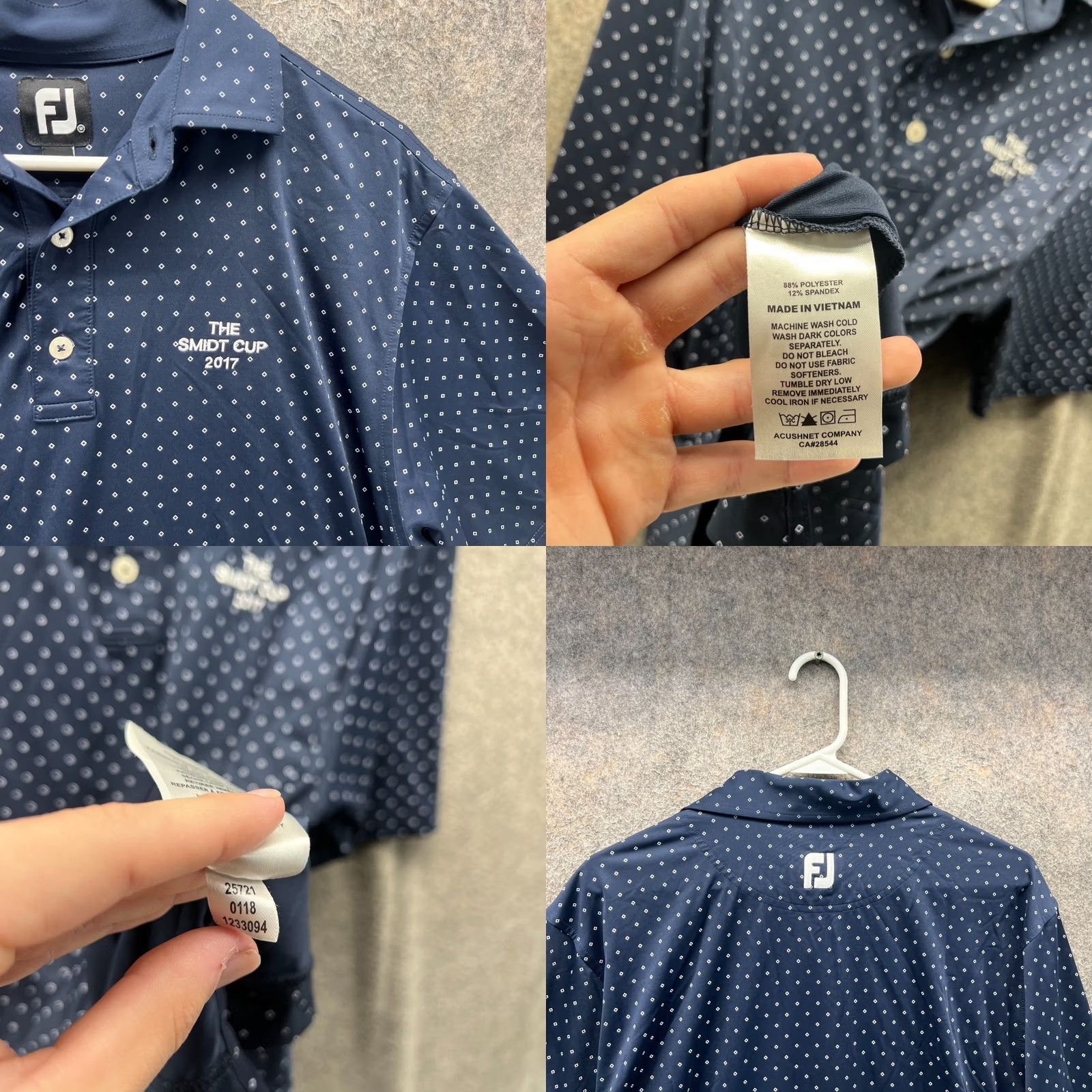Footjoy FootJoy Polo Shirt Mens M Blue Navy The Smidt Cup 2017 Golfer Golf Shirt Polo Size US M / EU 48-50 / 2 - 8 Thumbnail