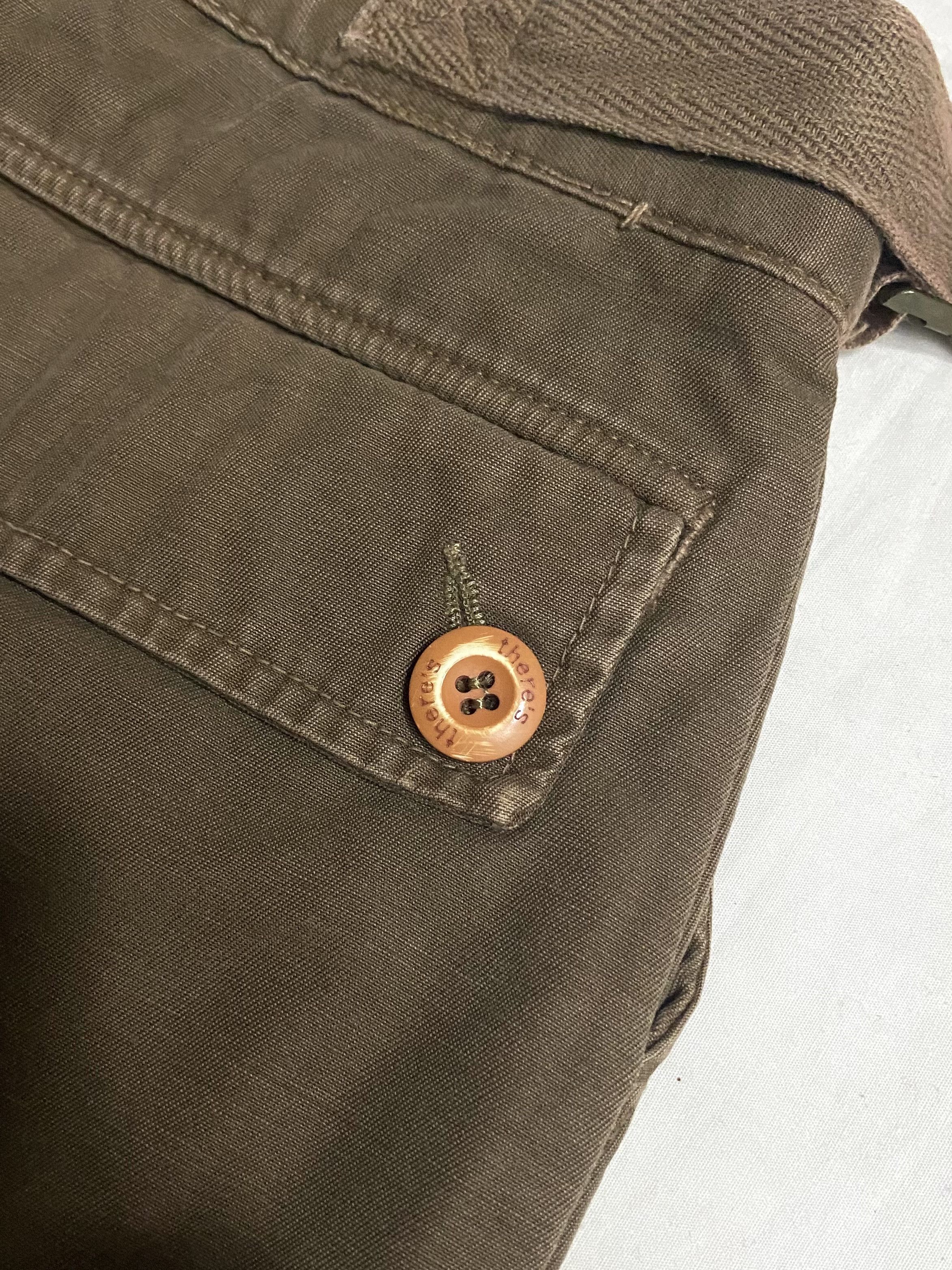 Japanese Brand There’s Brown Utility Cargo Skirt Multi-Pocket and Button Size 29" - 9 Thumbnail