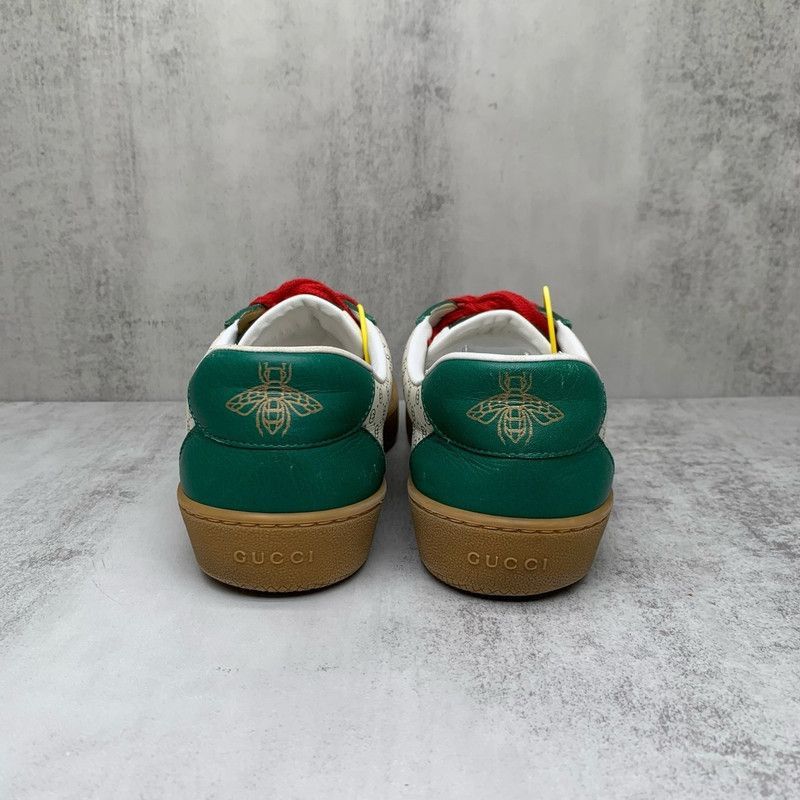 Gucci Gucci Low-Top GG Canvas Sneakers in Green and White Size US 7.5 / EU 40-41 - 3 Thumbnail