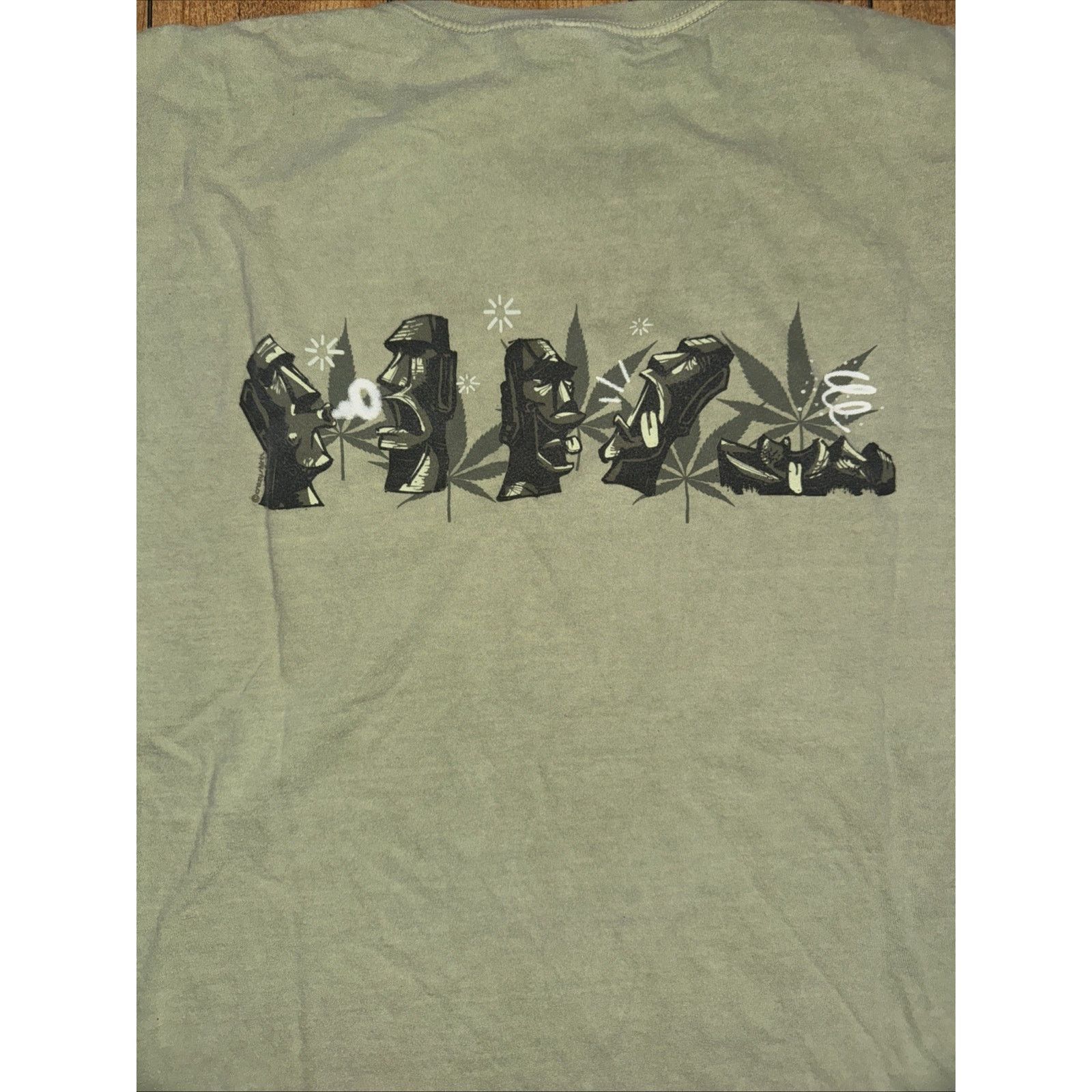 Band Tees × Vintage Vintage Crazy Shirts Stone Heads Surf Graphic Green Y2K 90s Size US XL / EU 56 / 4 - 3 Thumbnail