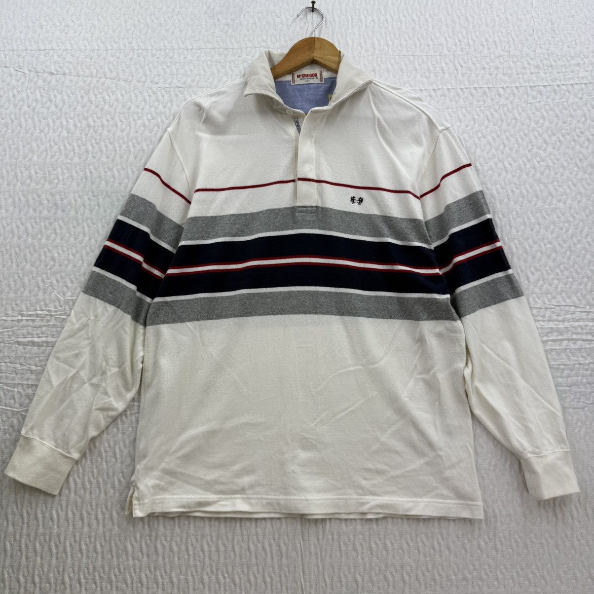 McGregor Vintage McGregor stripes Long Polo Shirt Size US L / EU 52-54 / 3 - 1 Thumbnail