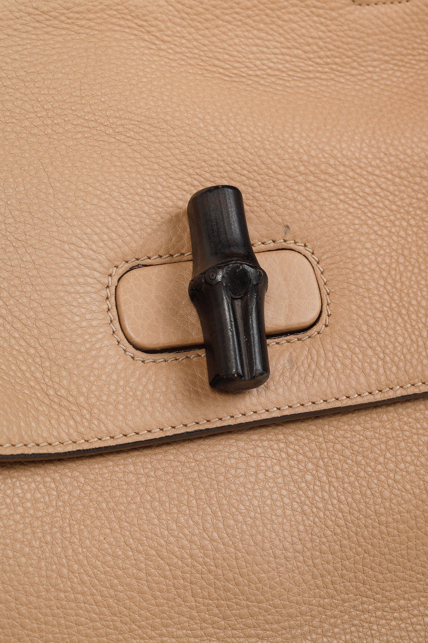 Gucci Gucci Bamboo Daily Rose Beige Leather Large Top Handle Bag Size ONE SIZE - 10 Thumbnail