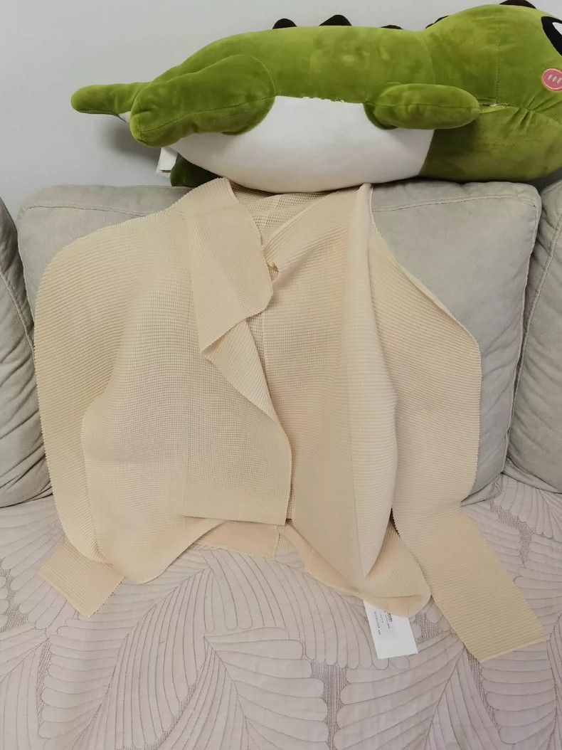 Issey Miyake issey miyake size:3 Yellow pleated stand-up collar cardiga Size XXS / US 00 / IT 34 - 1 Thumbnail