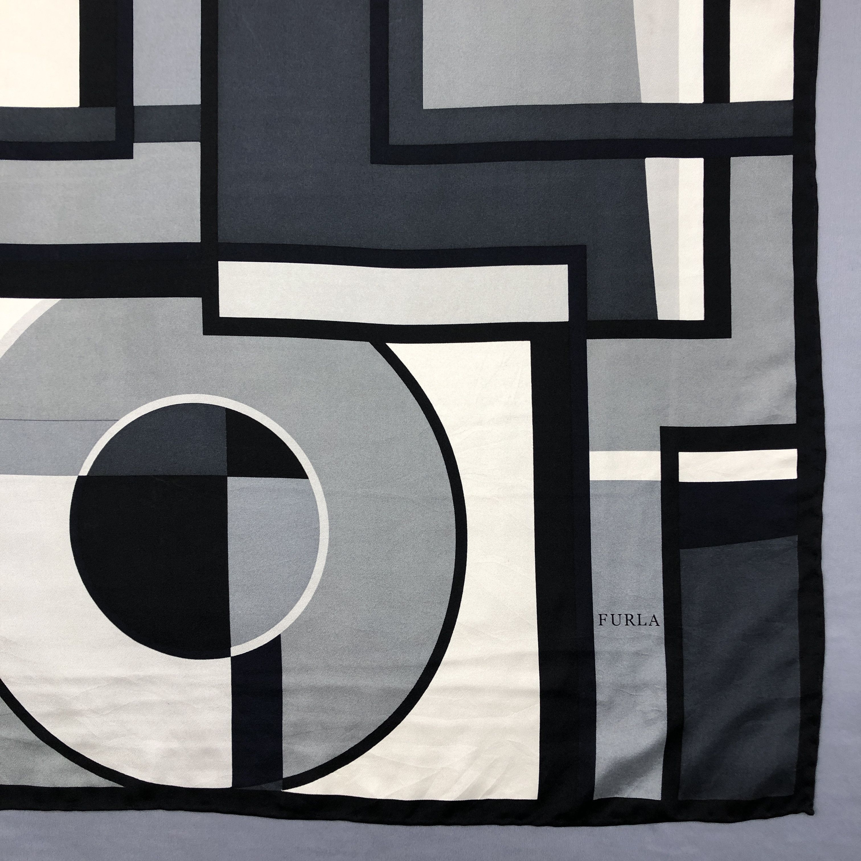 Furla × Vintage Vintage Furla SILK Scarf Twill Stole Wraps Scarves Size ONE SIZE - 6 Thumbnail