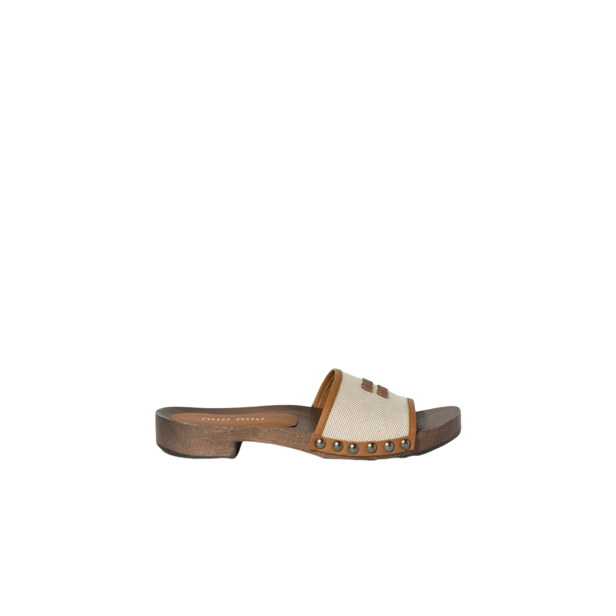 Miu Miu MIU MIU $895 Beige/Brandy Clogs New & Authentic Size US 6 / IT 36 - 2 Thumbnail