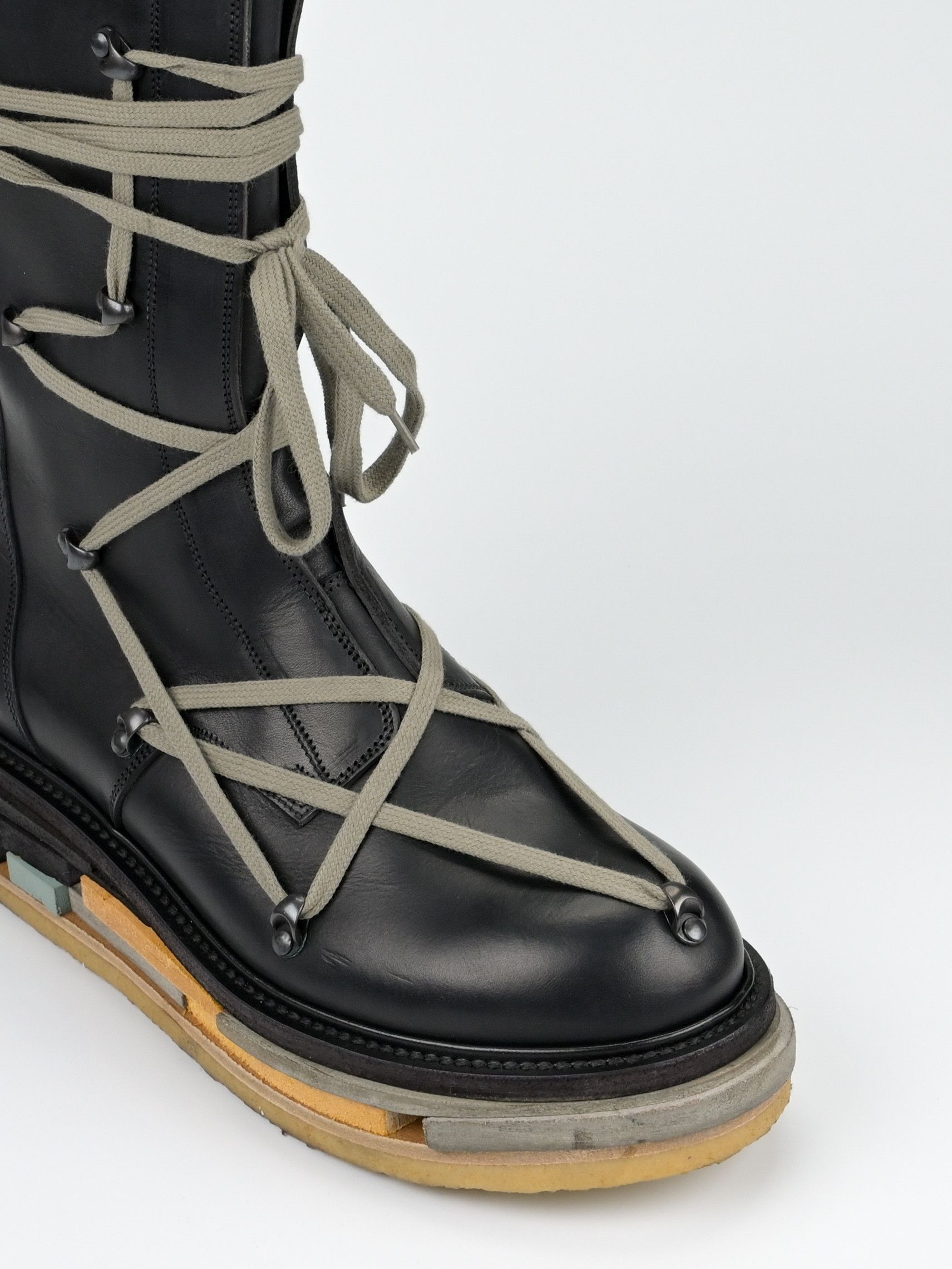 Rick Owens F/W 2017 Glitter Hexagram Creeper Boots Lego Sole Size US 10.5 / EU 43-44 - 14 Thumbnail