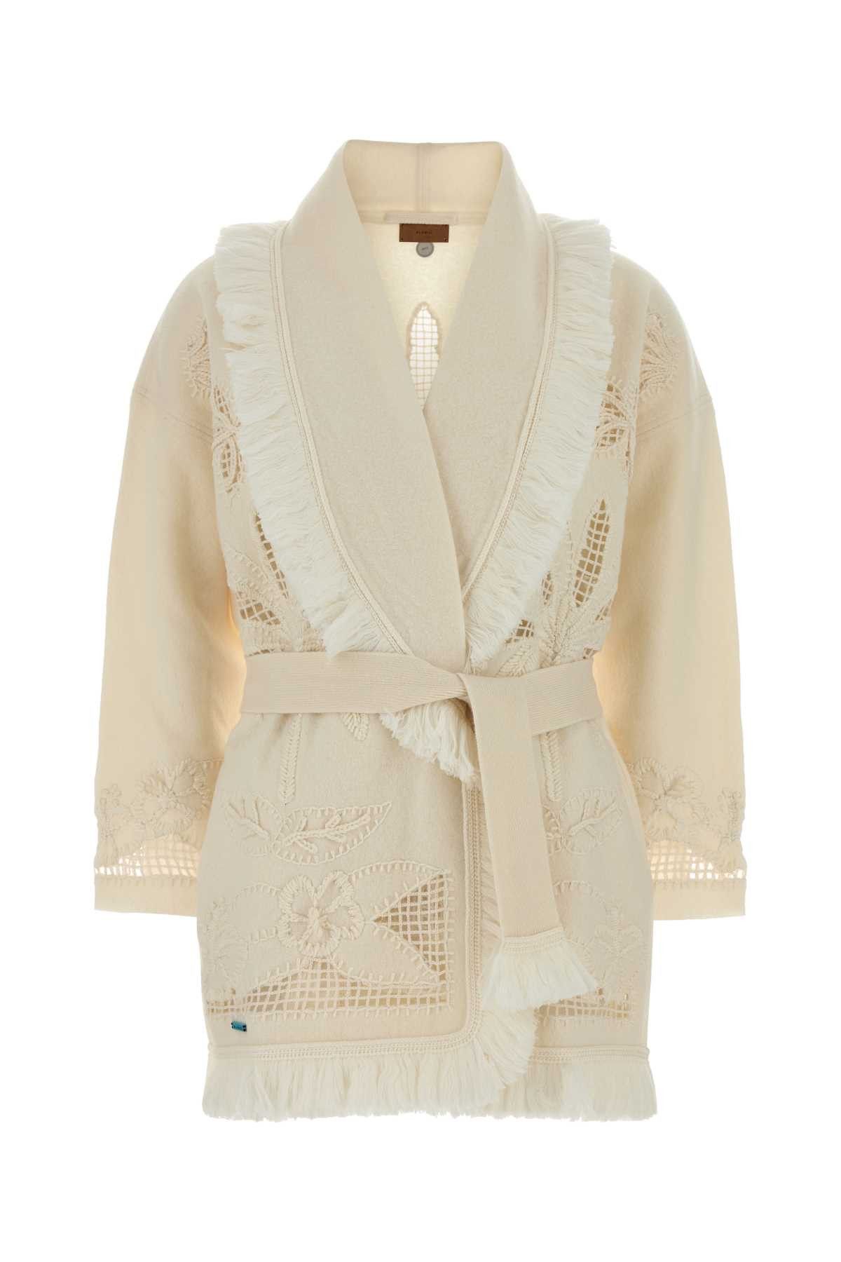 Alanui Ivory Wool Islandâ€™S Diary Cardigan Size S / US 4 / IT 40 - 1 Thumbnail