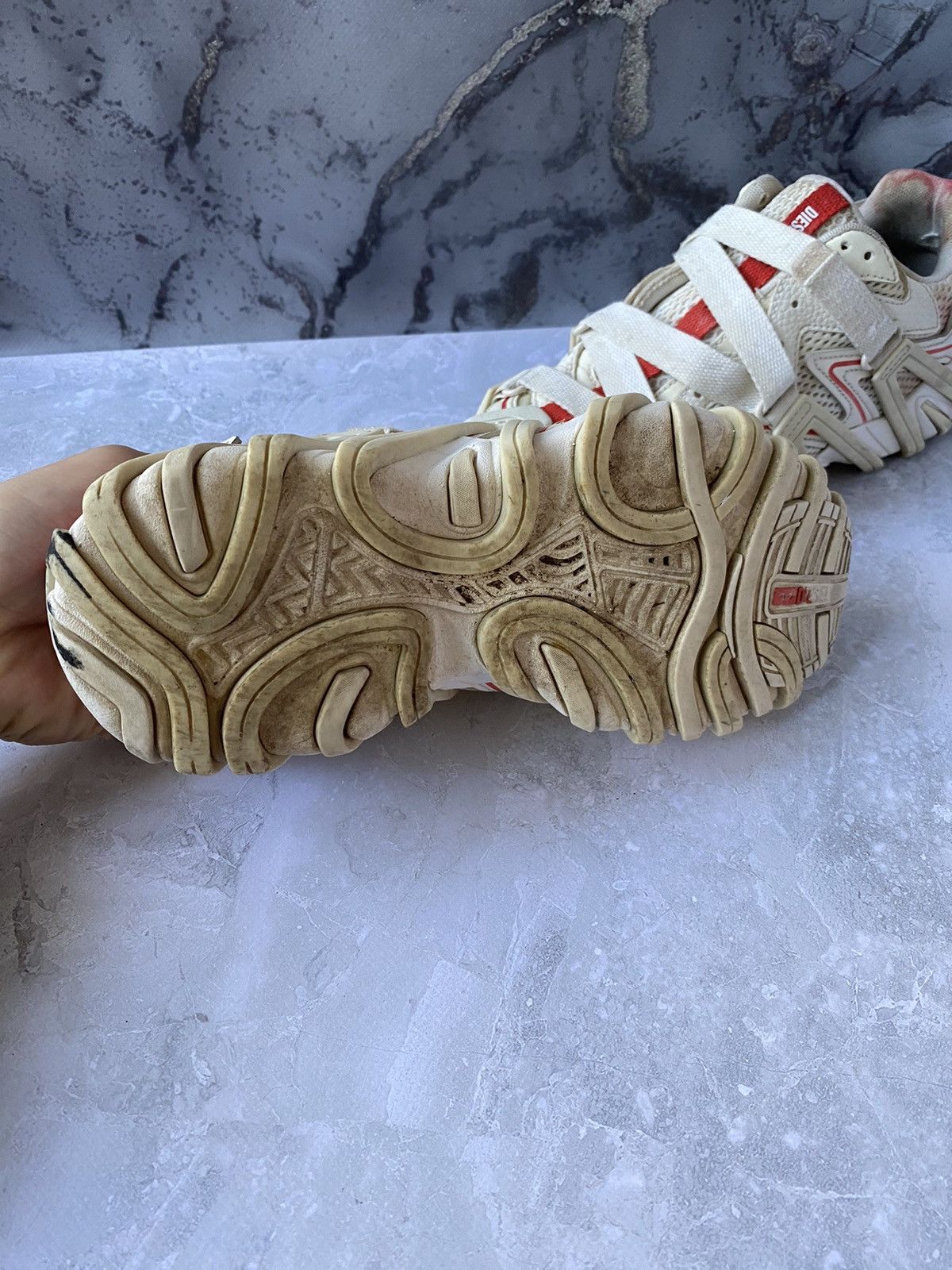 Diesel × Japanese Brand Diesel S-Prototype-CR W US 7.5 White/Red Sneakers Size US 7.5 / IT 37.5 - 4 Thumbnail