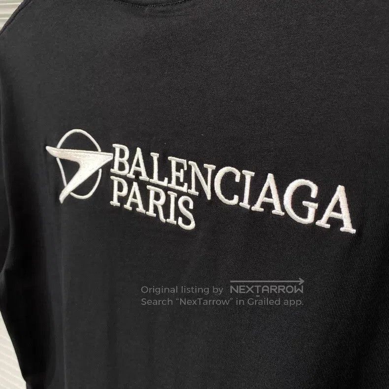 Balenciaga Balenciaga Short sleeve T-shirt with boomerang letter embr Size US M / EU 48-50 / 2 - 4 Thumbnail