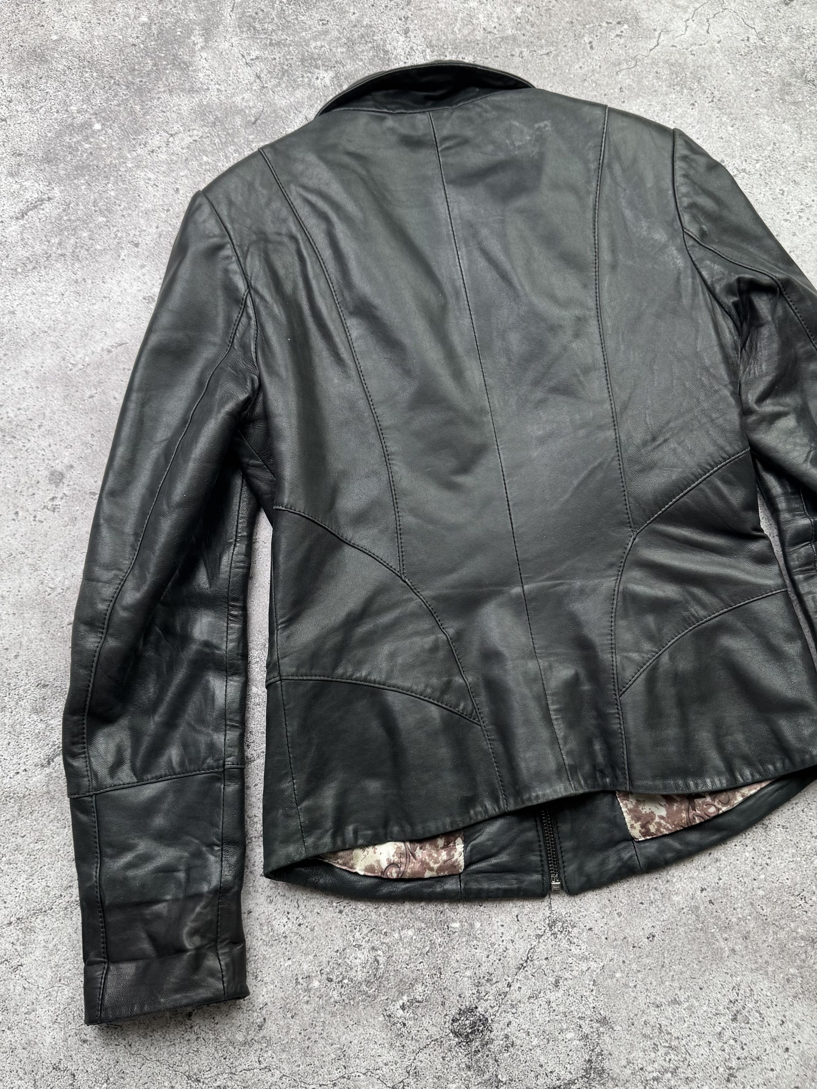 Vintage Vintage Cropped Leather Jacket With Zipper C640(V35) Size M / US 6-8 / IT 42-44 - 12 Thumbnail