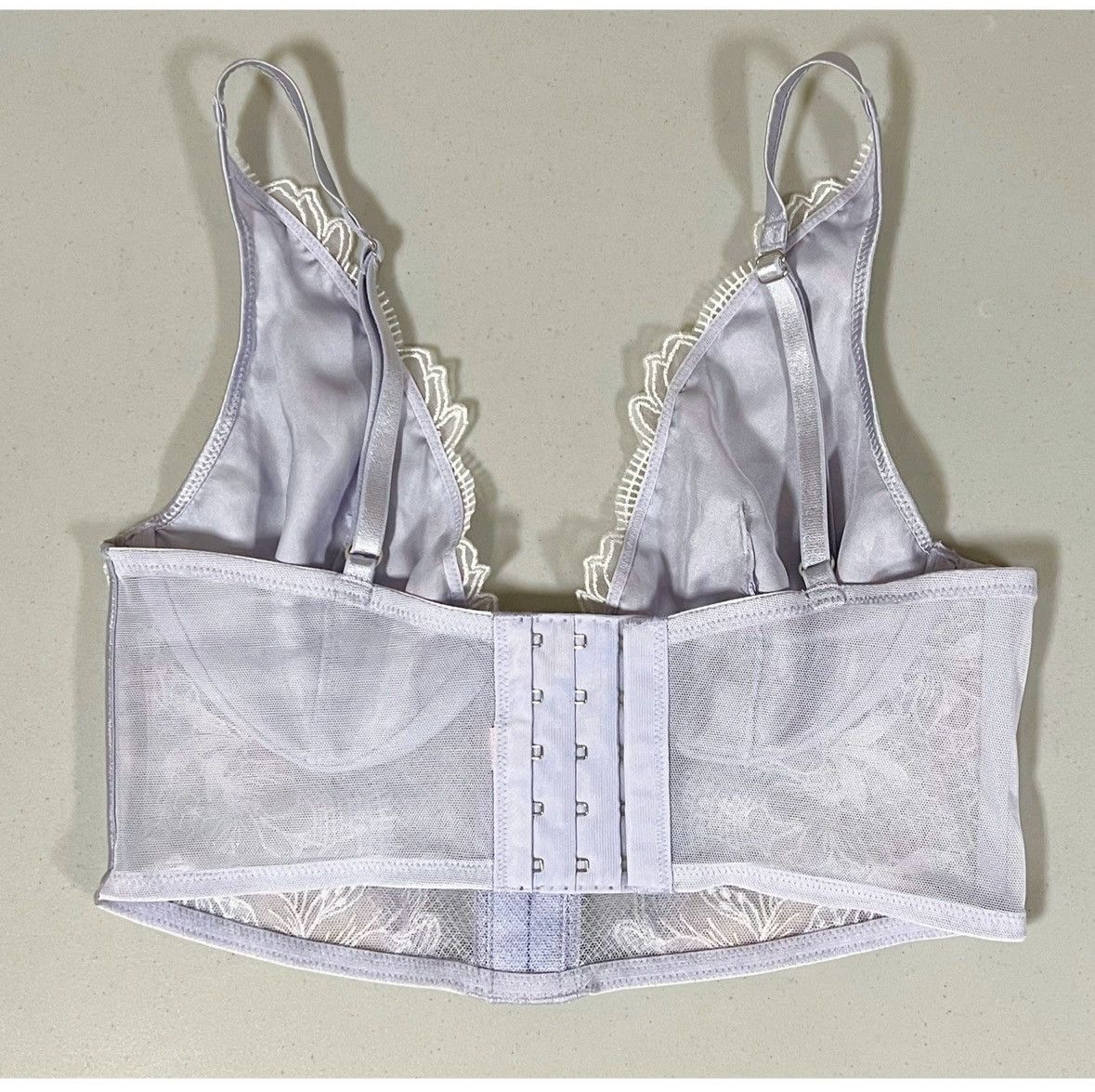 Victoria's Secret Lilac Lavender Floral Sheer Corset Bra Lingerie Size S 💜✨ Size S / US 4 / IT 40 - 4 Thumbnail