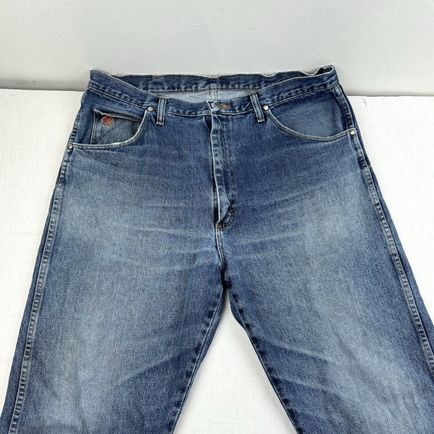 Wrangler VINTAGE Twenty X Jeans Adult 38x34 Blue Relaxed Grunge Y2K American Mens Size US 38 / EU 54 - 3 Thumbnail