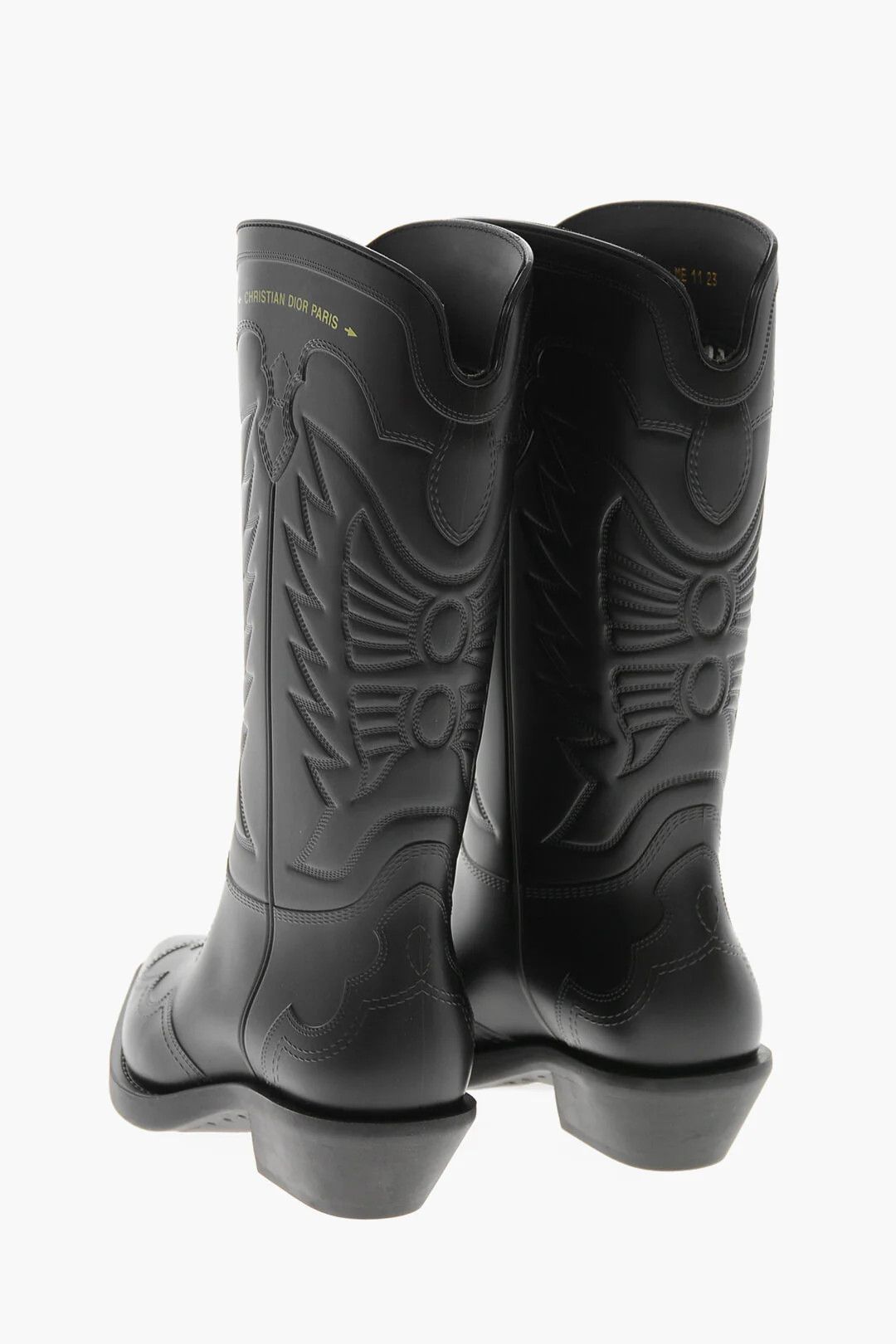 Dior o1mm0326 Rubber Texan Boots in Black Size US 6 / IT 36 - 3 Thumbnail