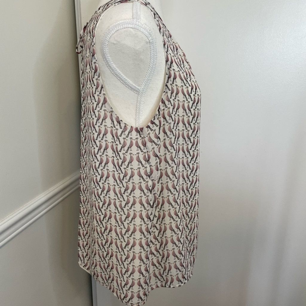 Zara Zara Bird Print Chiffon Blouse L Size L / US 10 / IT 46 - 4 Thumbnail