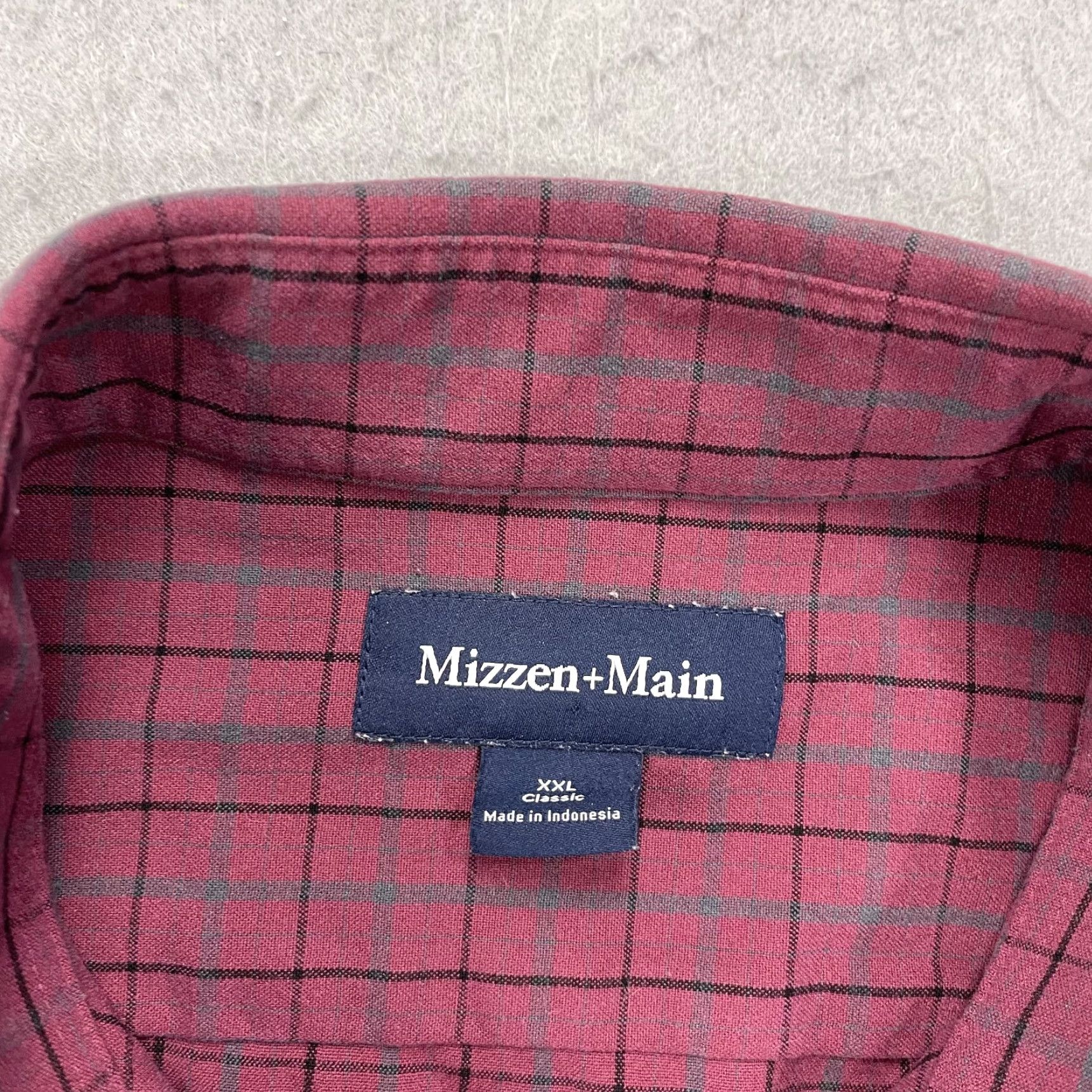 Mizzen+Main Mizzen+Main Shirt Mens 2XL XXL Maroon Purple Check Leeward Stretch Classic Button-Up Casual Business Size US XXL / EU 58 / 5 - 3 Thumbnail