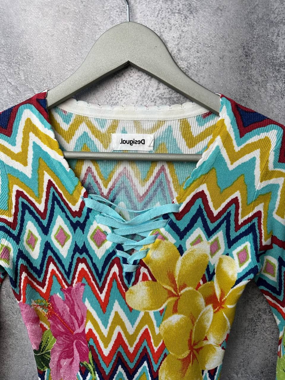 Desigual Desigual SAVA Sweater Bouse Flowered Stetches Size M / US 6-8 / IT 42-44 - 5 Thumbnail