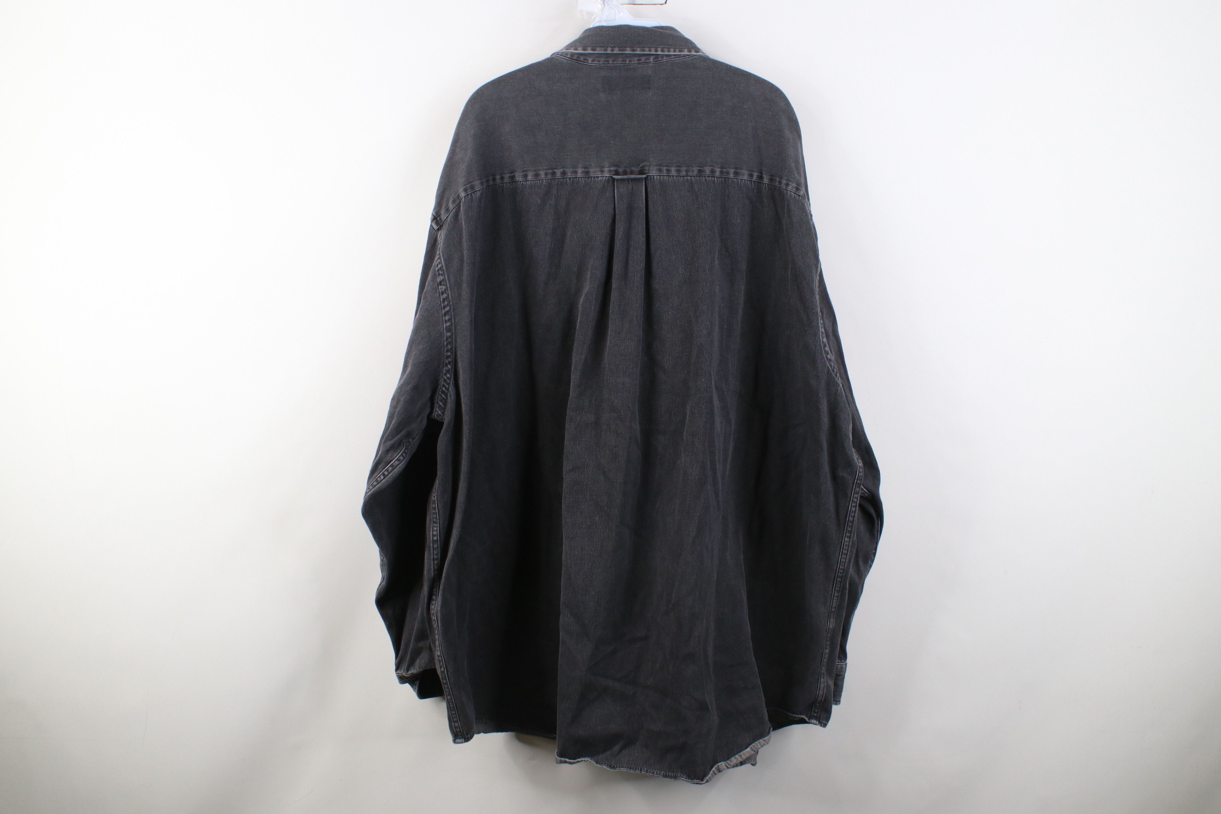 Vintage Vintage 90s Streetwear Denim Collared Button Down Shirt Size US XXL / EU 58 / 5 - 11 Thumbnail