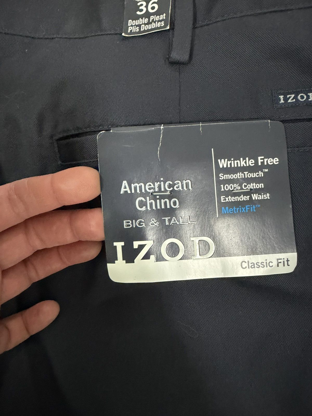 Izod NWT IZOD American Chino Classic Big & Tall Navy Pants 38/36 Size US 38 / EU 54 - 4 Thumbnail