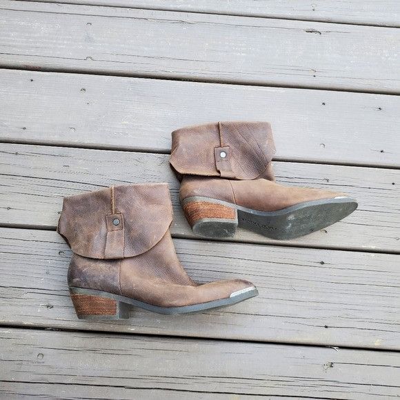 Designer × Ralph Lauren Ralph Lauren Denim & Supply Rafita Brown Oiled Leather Weste Size US 8.5 / IT 38.5 - 4 Thumbnail