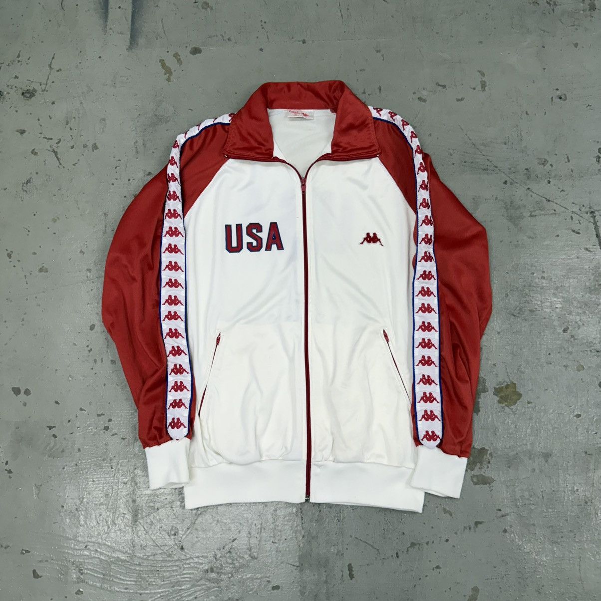Kappa × USA Olympics × Vintage Vintage 80s Kappa Team USA Olympics Track Jacket Size US M / EU 48-50 / 2 - 1 Thumbnail