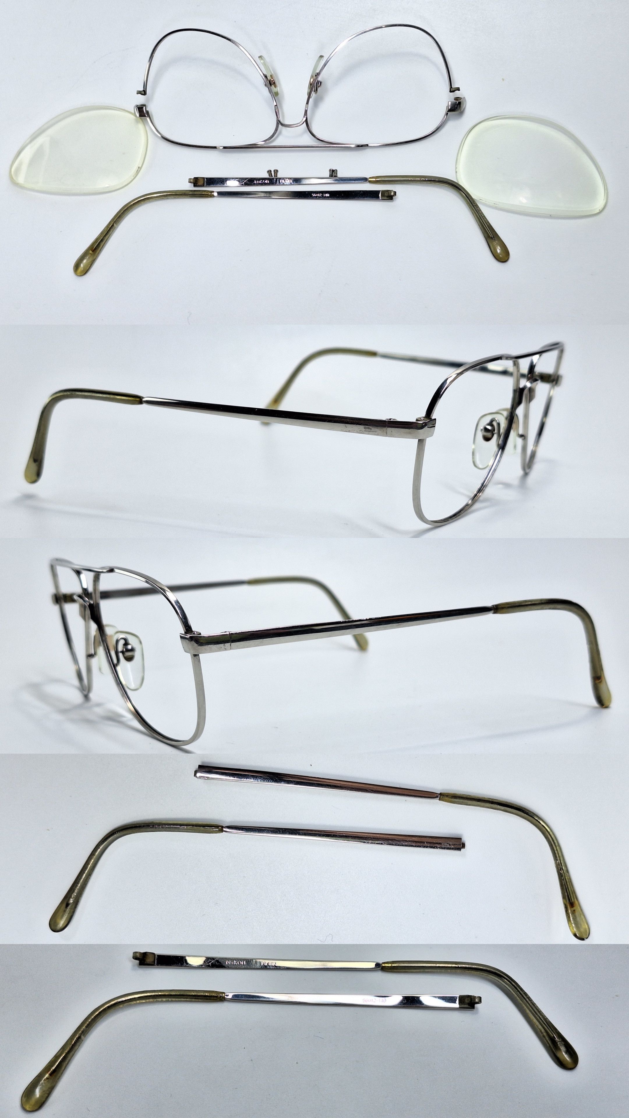 Nikon 90s Nikon FB623 Double Bridge Vintage Eyeglass Frame Size ONE SIZE - 9 Thumbnail