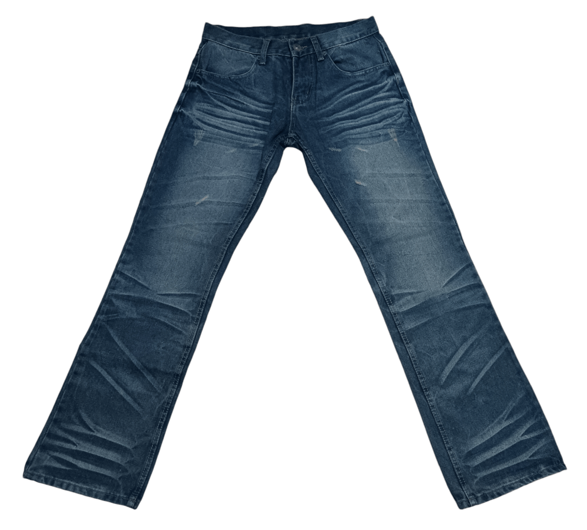 Japanese Brand JAPANESE FLARED SEASONED DISTRESSED DESIGN JEANS Size US 30 / EU 46 - 1 Thumbnail
