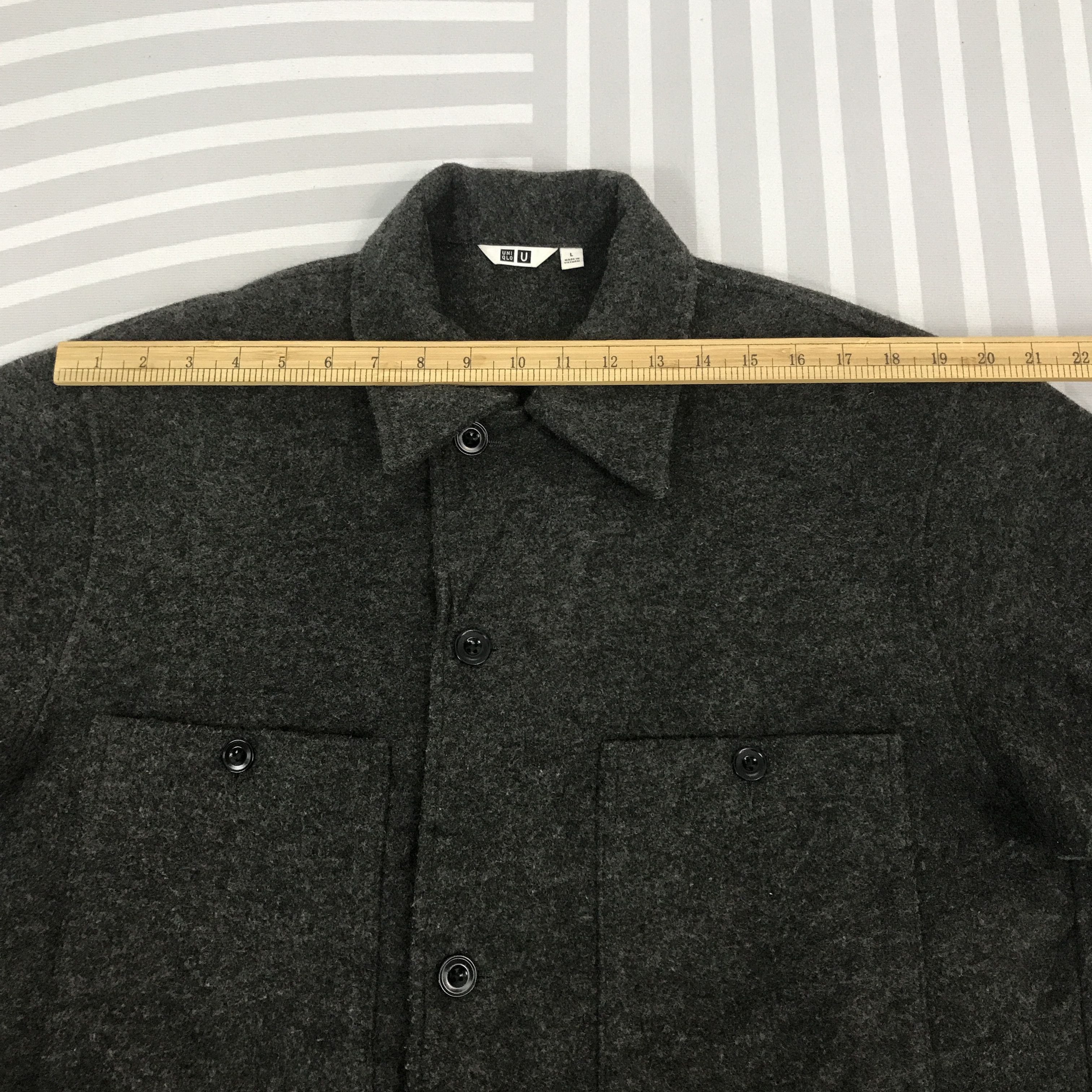 Christophe Lemaire × Japanese Brand × Uniqlo Vintage Lemaire x Uniqlo Wool Double pocket design Jacket Size US L / EU 52-54 / 3 - 5 Thumbnail