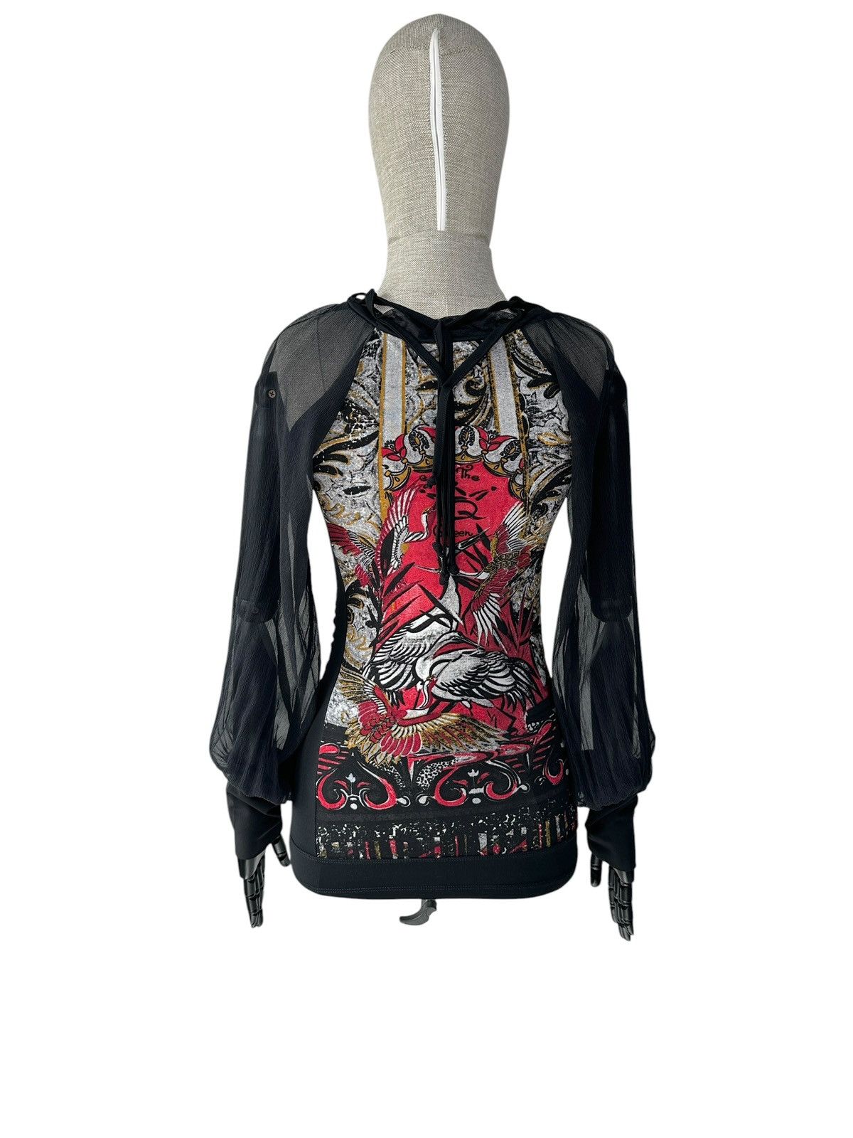 Japanese Brand Save The Queen Mesh Sleeve Top Blouse Avant Garde Size M Size M / US 6-8 / IT 42-44 - 3 Thumbnail
