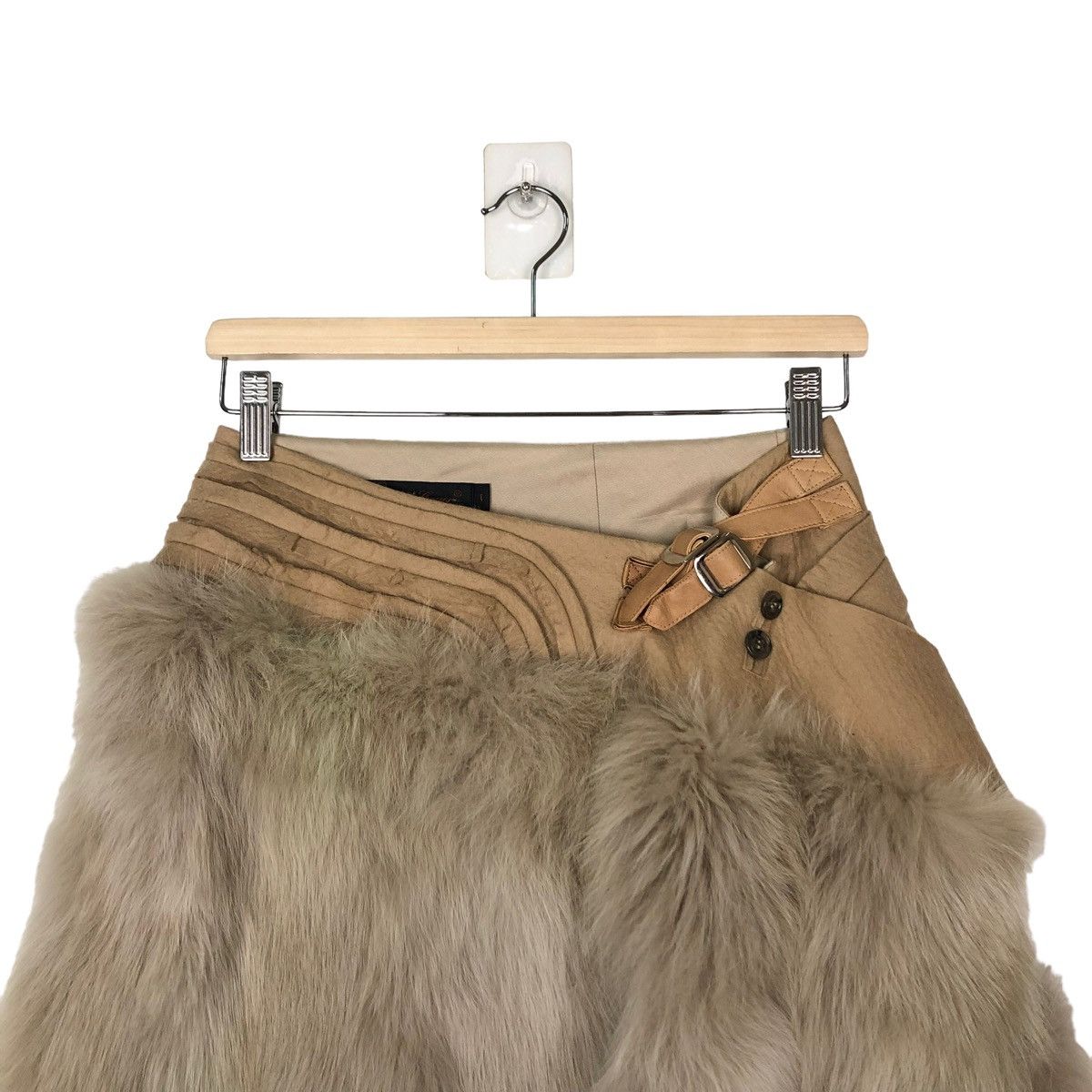 Jun Takahashi 🔥LAST DROP🔥💥LAMB LEATHER MINK FUR SKIRT UNDERCOVER Size 30" / US 8 / IT 44 - 2 Thumbnail