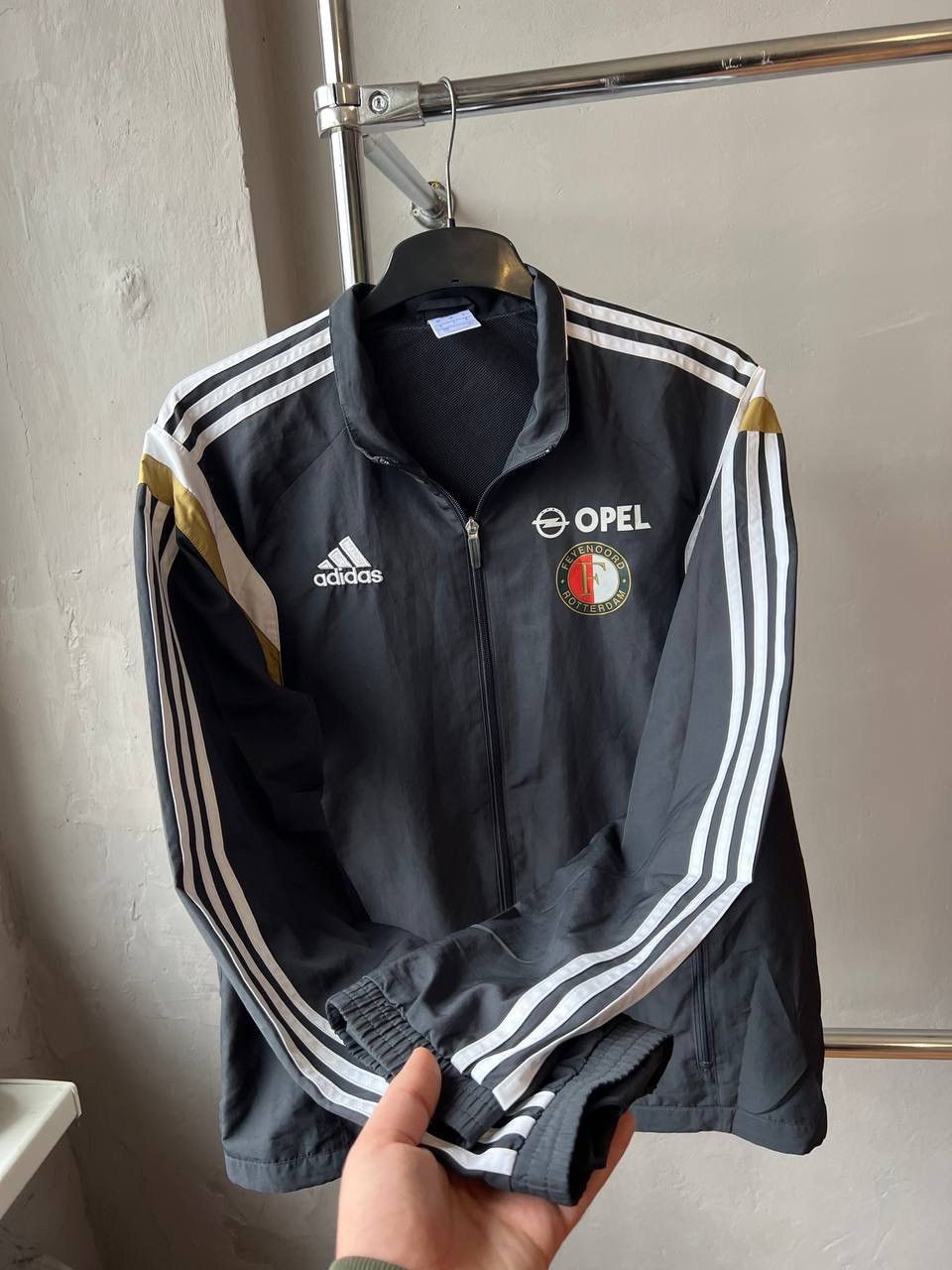 Adidas 2014/15 FEYENOORD ROTTERDAM OPEL TRACK SOCCER FOOTBALLJACKET Size US L / EU 52-54 / 3 - 7 Thumbnail