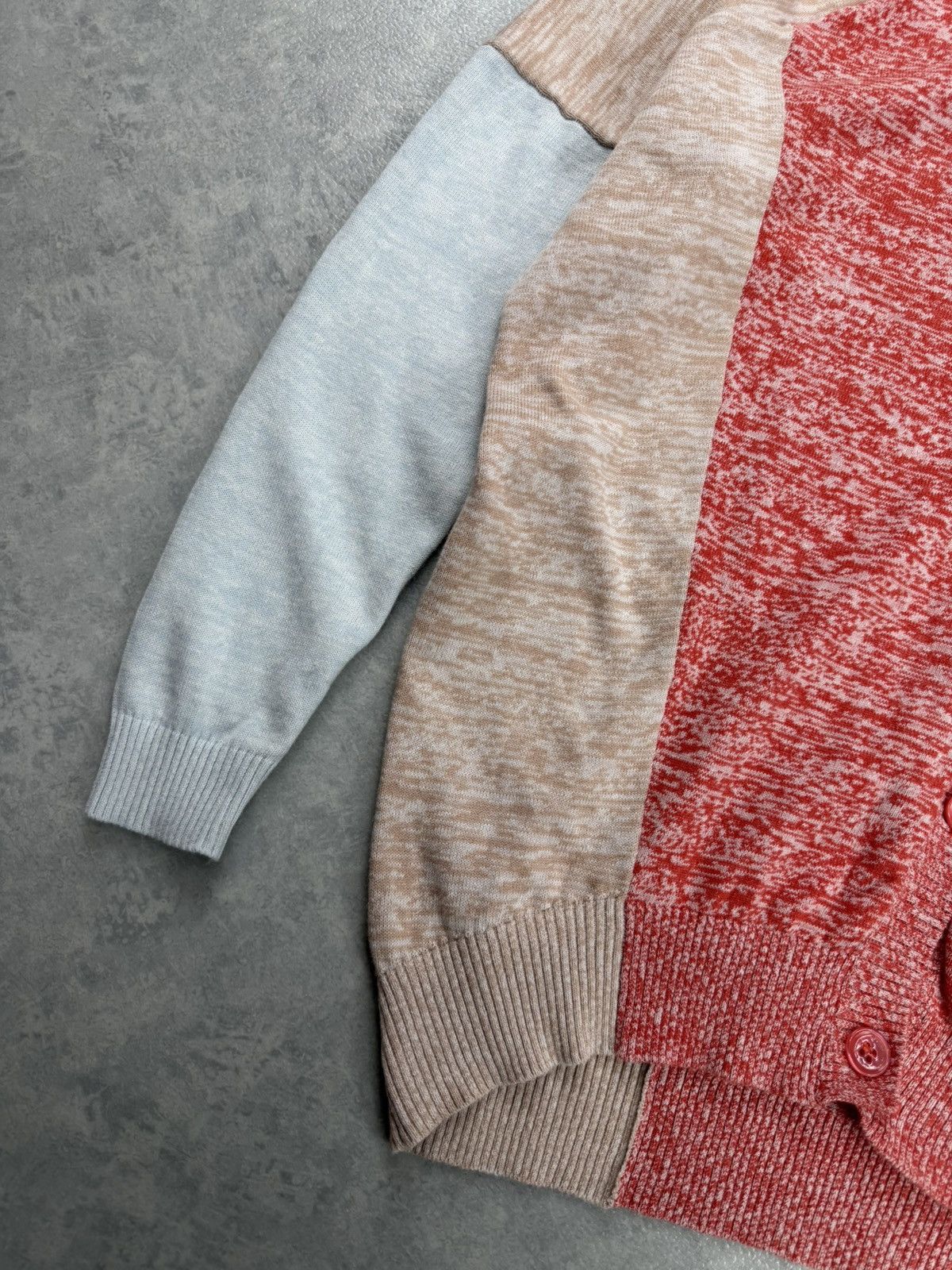 Japanese Brand Okiraku Japan Linen Cotton Colorblock Cardigan Size F Size M / US 6-8 / IT 42-44 - 4 Thumbnail