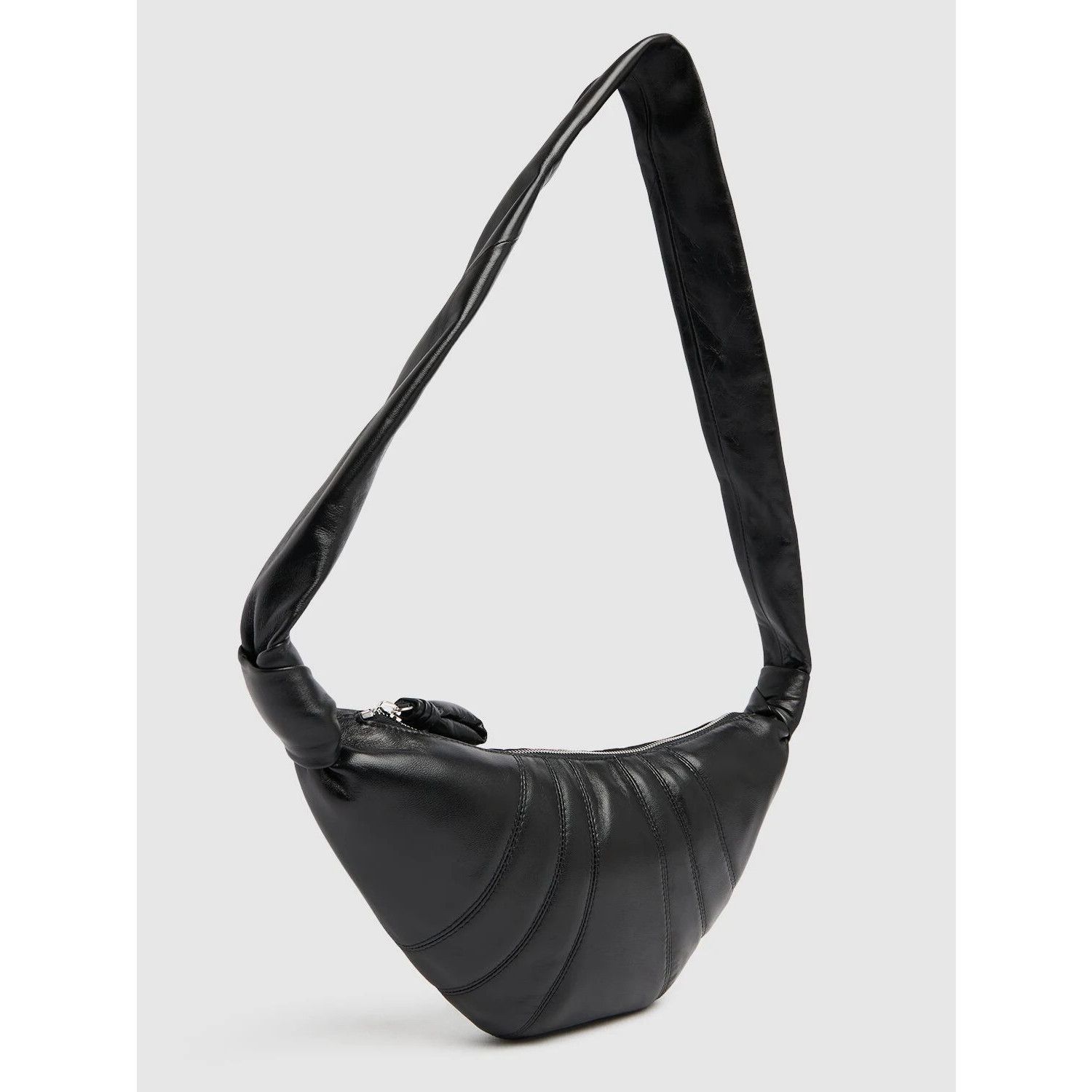 LEMAIRE Croissant Small Black Leather Crossbody Bag New & Au