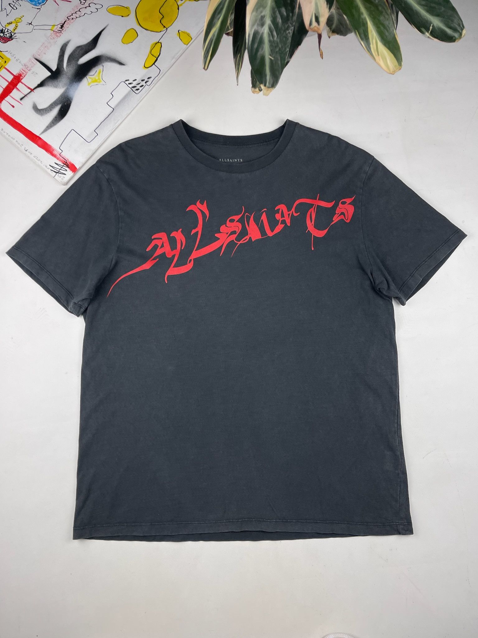 Allsaints Allsaints t shirt faded cotton big logo Size US M / EU 48-50 / 2 - 1 Thumbnail