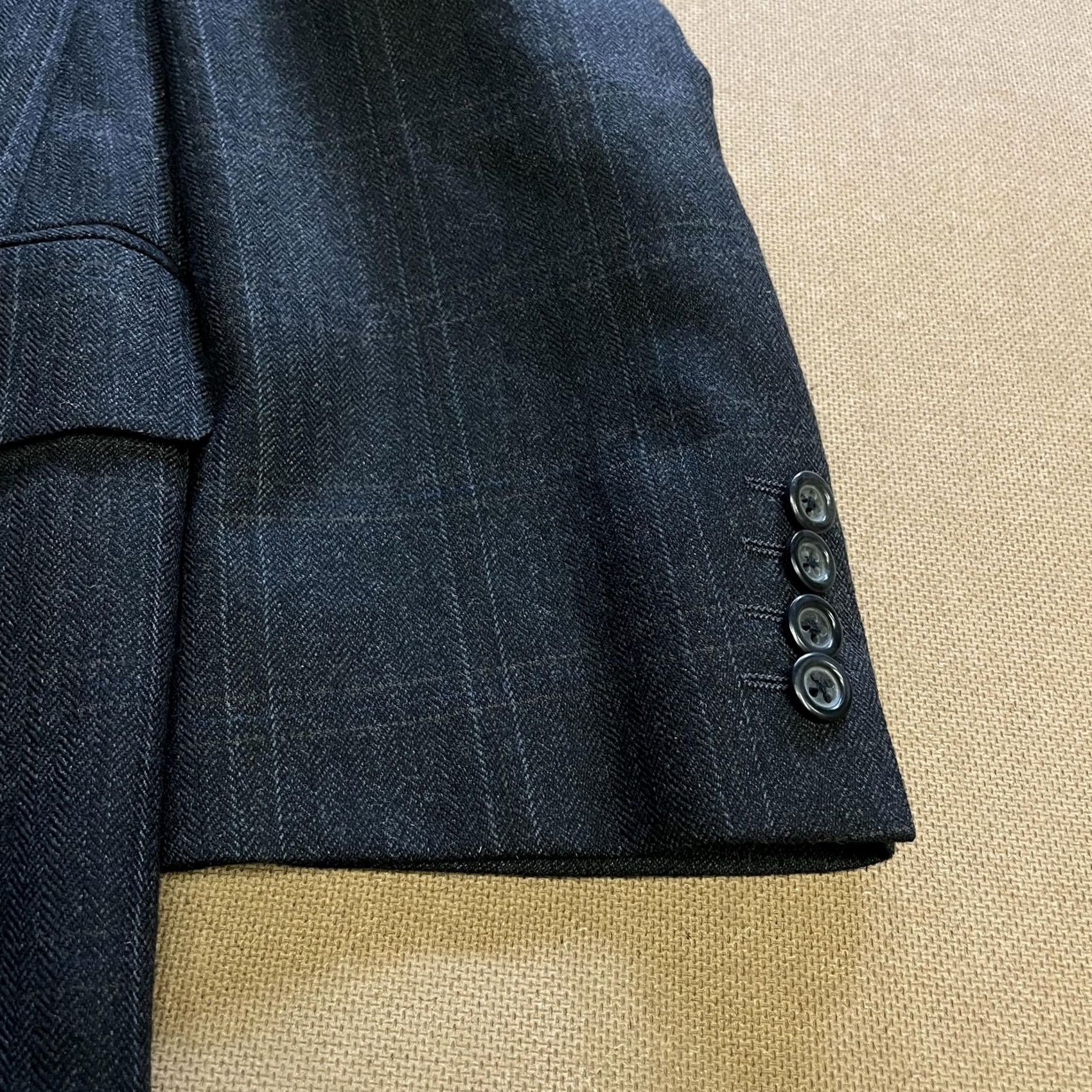 Vintage Sagewood Blazer Mens 43R Gray Plaid Wool Super 100s Sport Coat Made In Canada Size 46R - 2 Thumbnail
