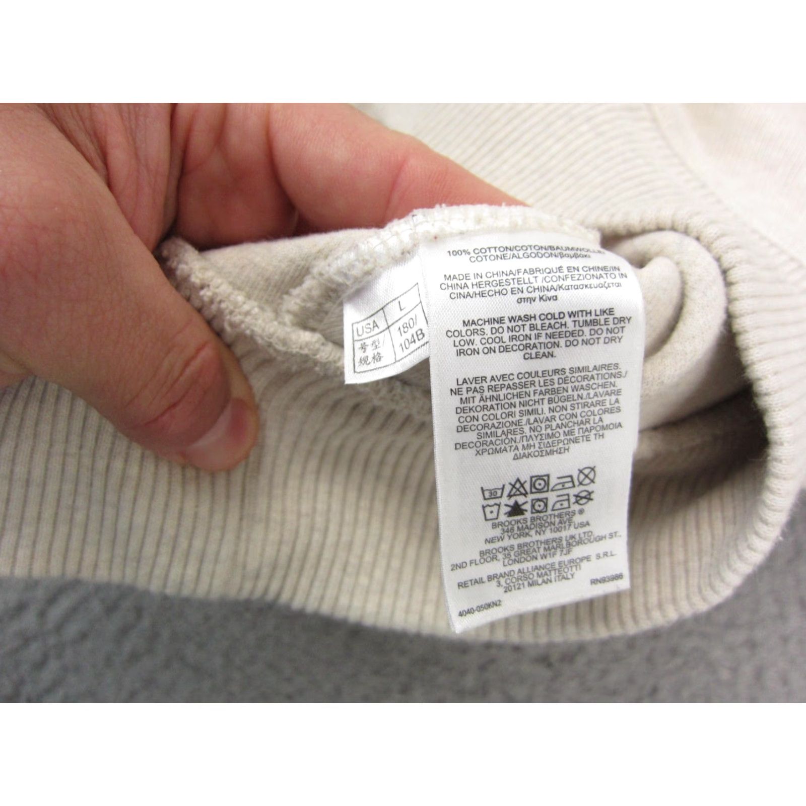 Brooks Brothers Brooks Brothers Sweater Shirt Mens L Beige Cotton Cowl Neck Pullover Casual Vintage: No Size US L / EU 52-54 / 3 - 6 Thumbnail
