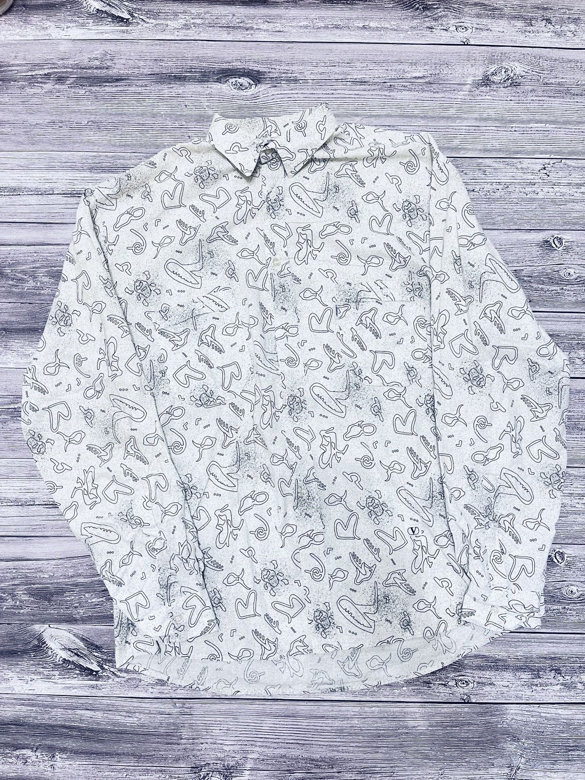 Valentino × Vintage Valentino Vintage Abstract Print Shirt - Made in Italy Size US XL / EU 56 / 4 - 2 Thumbnail