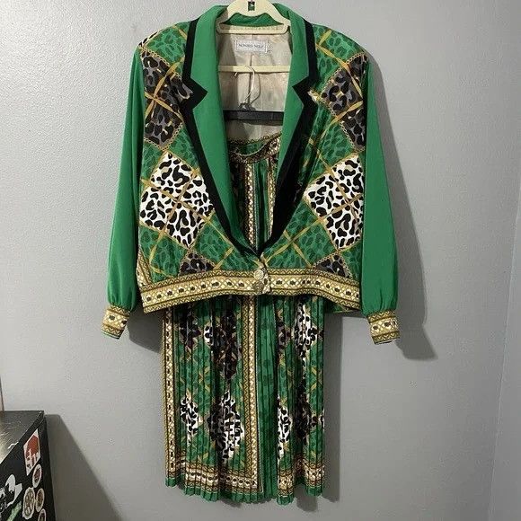 Other Vtg 90s 2-Piece Set Print 14/16 Old Money Mob Wife Howard Wo Size XL / US 12-14 / IT 48-50 - 1 Thumbnail