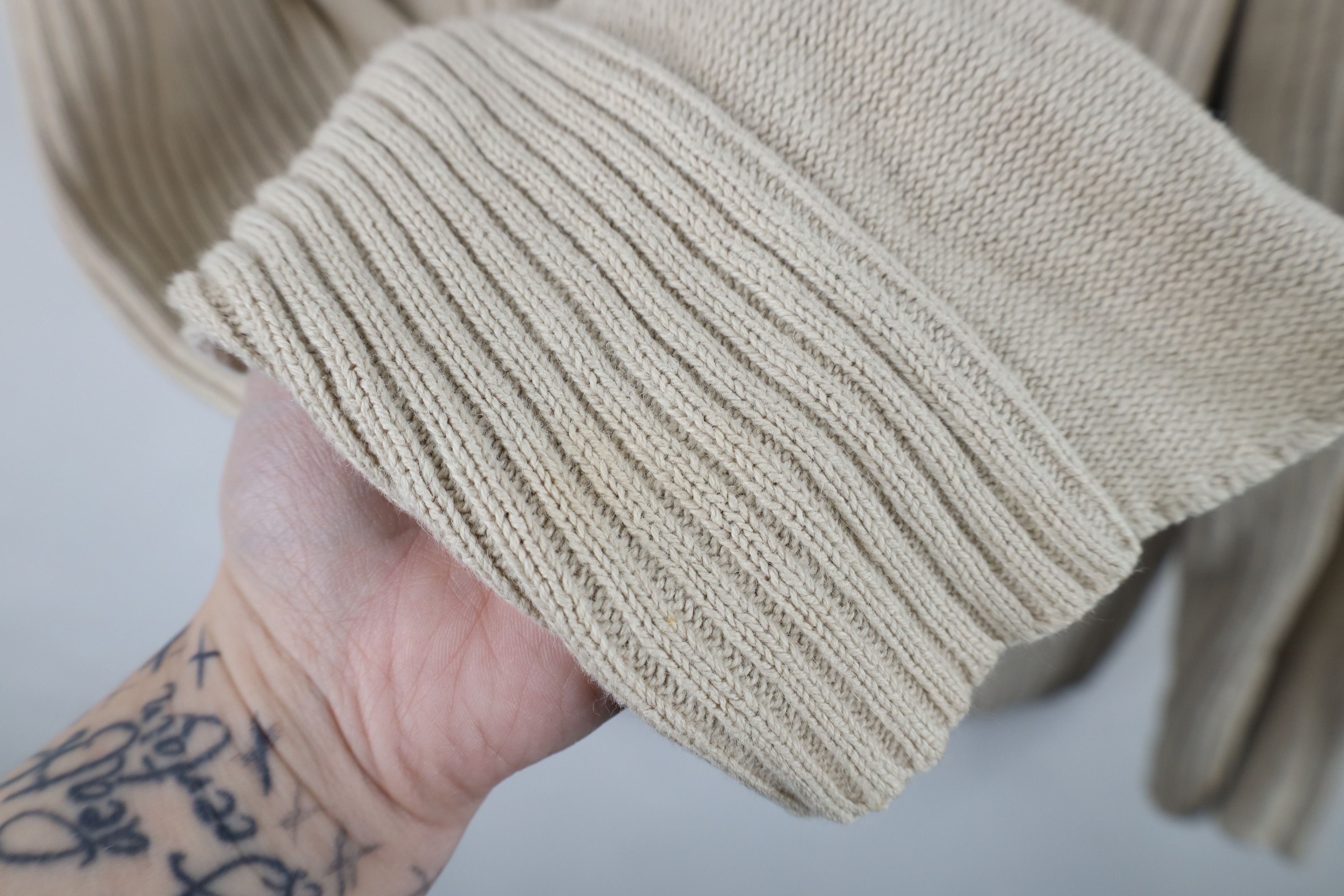 Nautica Vintage 90s Nautica Ribbed Knit Crewneck Sweater Beige Size US XL / EU 56 / 4 - 7 Thumbnail