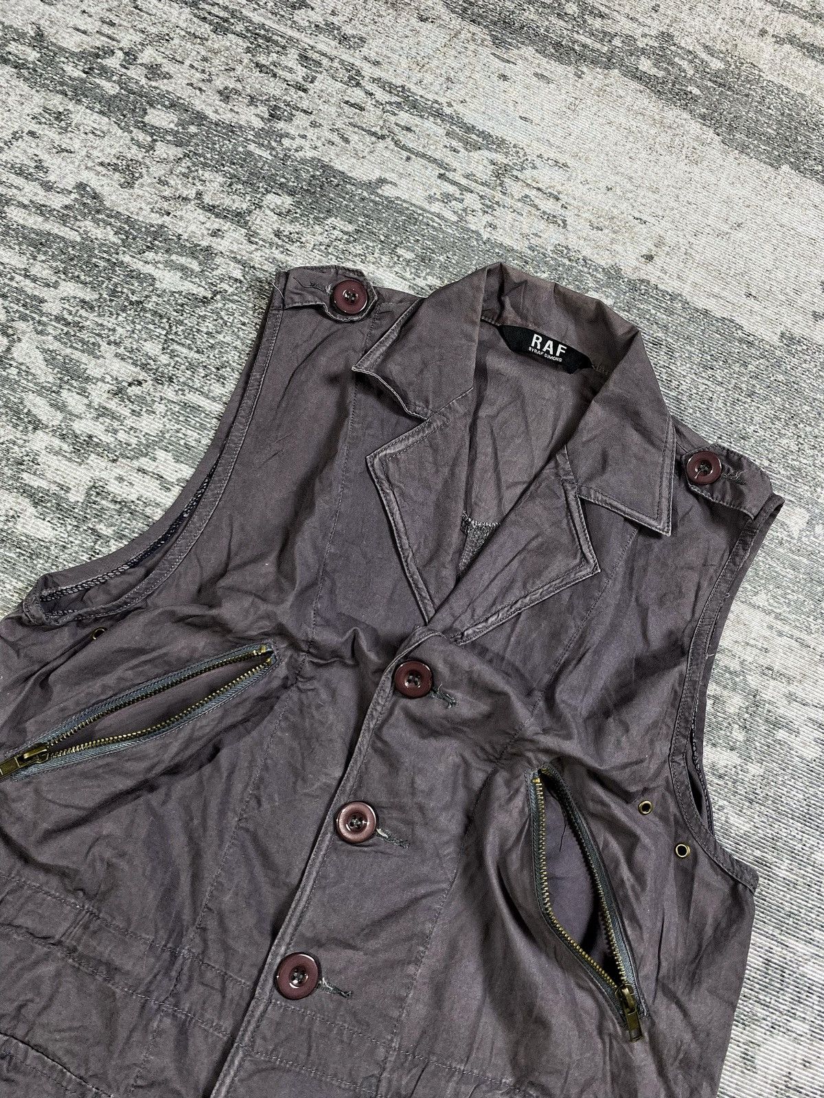 Raf Simons 2000s Raf by Raf Simons Cargo Pocket Vest Button Jacket Size US M / EU 48-50 / 2 - 2 Thumbnail