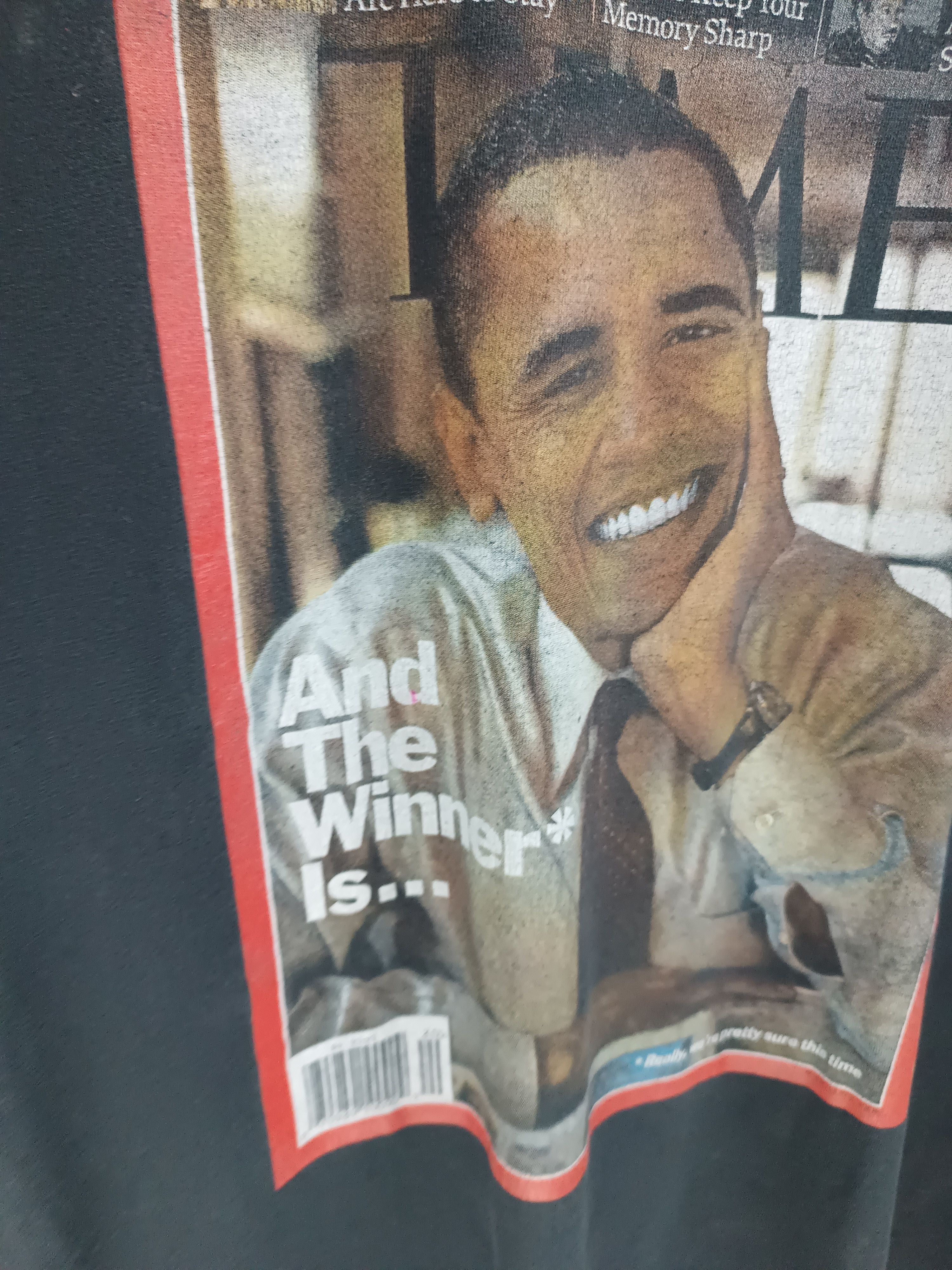Vintage THRASHED FADED VINTAGE Y2K OBAMA TIME MAGAZINE PRESIDENT POL Size US L / EU 52-54 / 3 - 12 Thumbnail