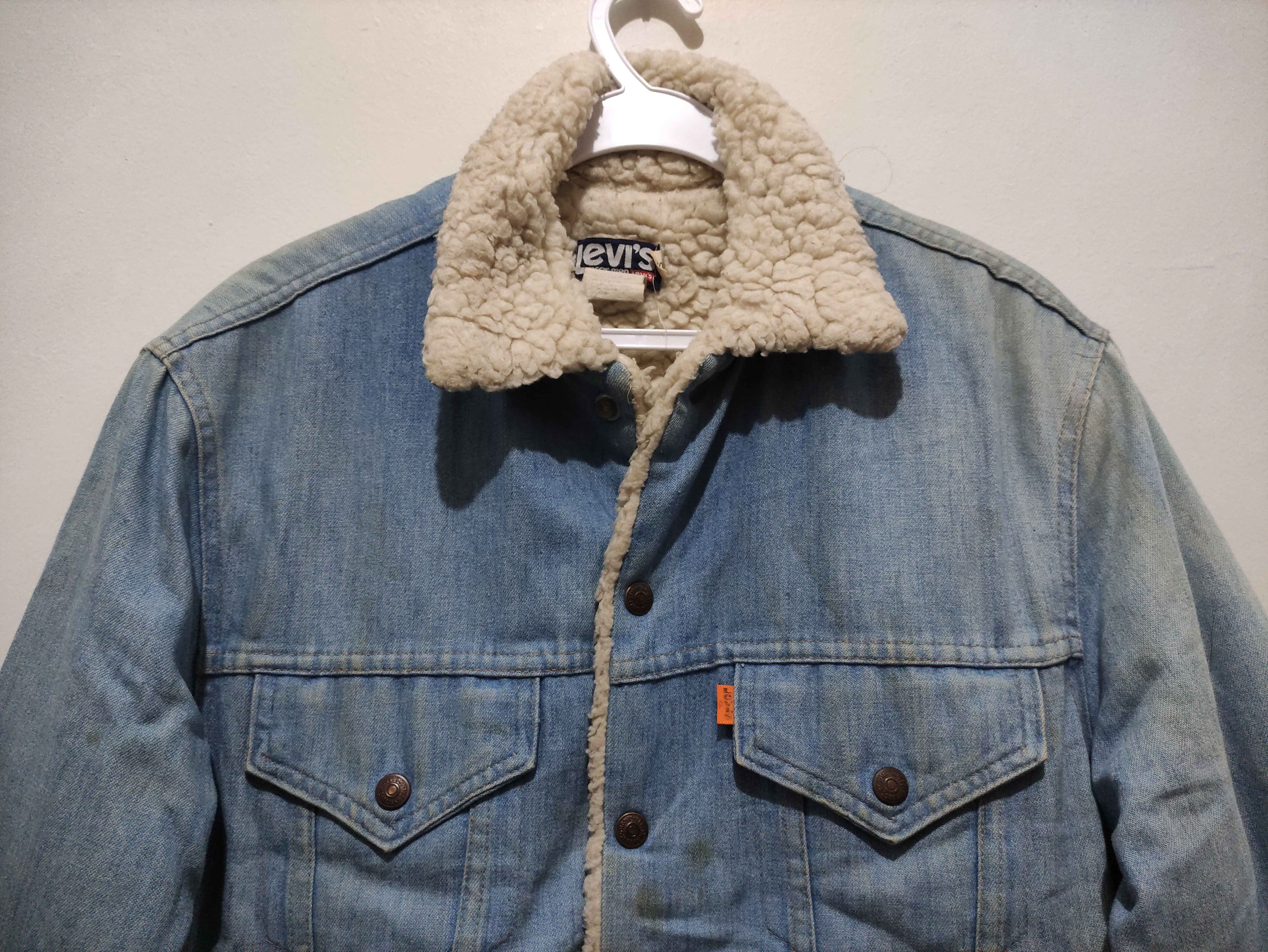 Levi's Vintage 1970's Levis Sherpa Lined Trucker Jacket Size US S / EU 44-46 / 1 - 10 Thumbnail