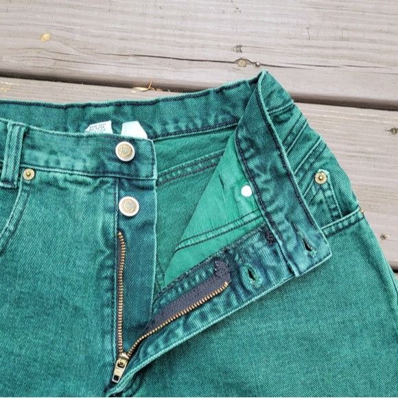 Vintage Vintage 90s y2k Zena High Rise Waisted Green Jean Denim Mom Size 28" / US 6 / IT 42 - 3 Thumbnail