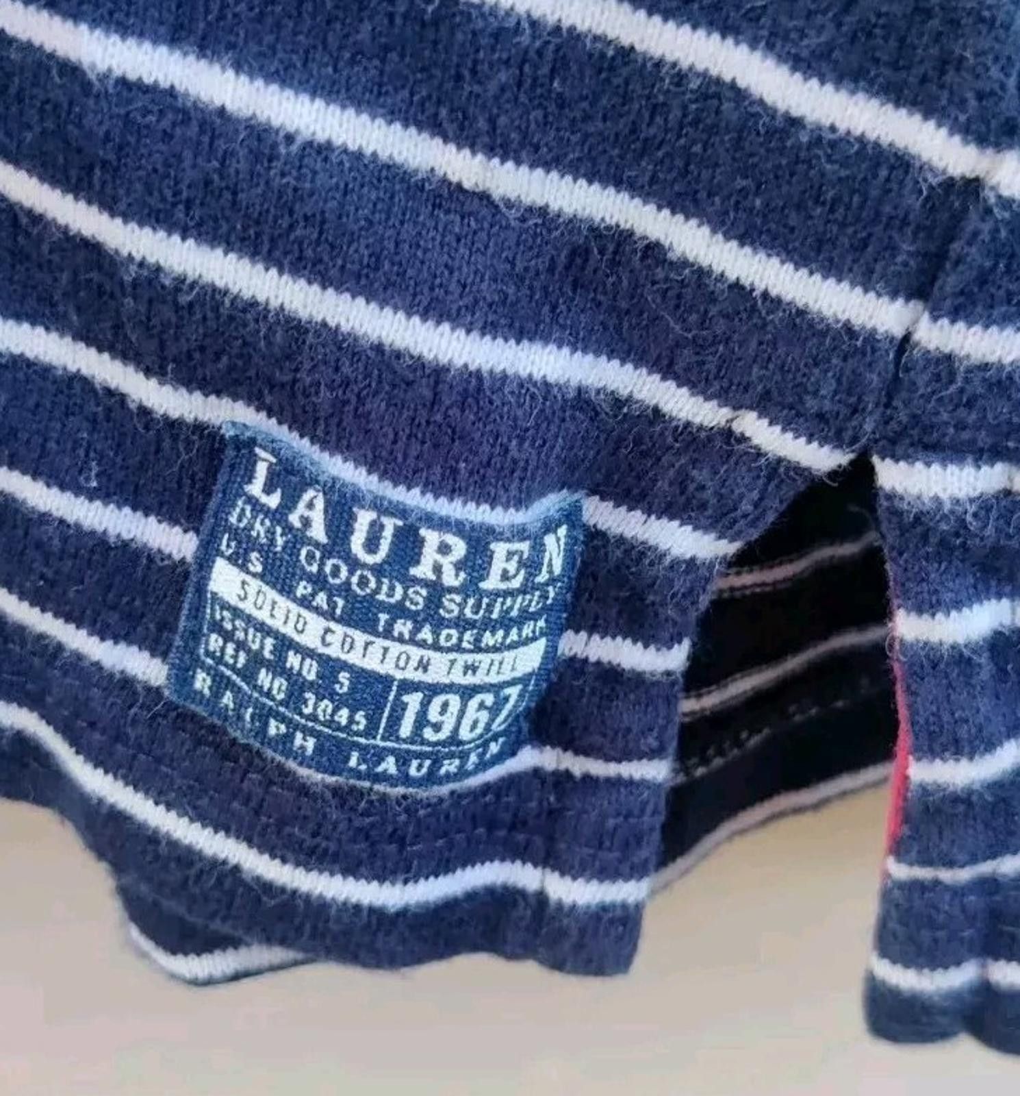 Lauren Ralph Lauren Vintage LRL Ralph Lauren Jeans Co Shirt Dress Navy Blue Whi Size S / US 4 / IT 40 - 7 Thumbnail