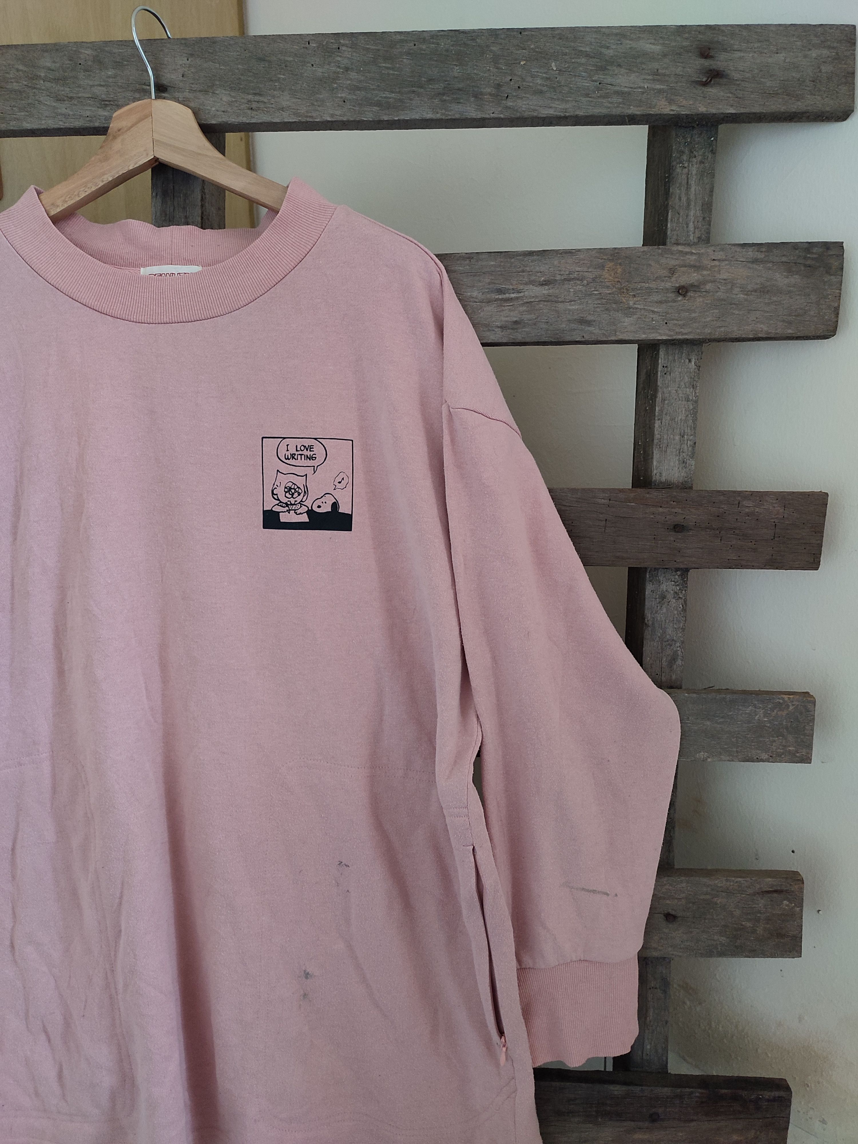 Cartoon Network Vintage Peanut ' I Love Writing ' Sweatshirt Size US XL / EU 56 / 4 - 7 Thumbnail